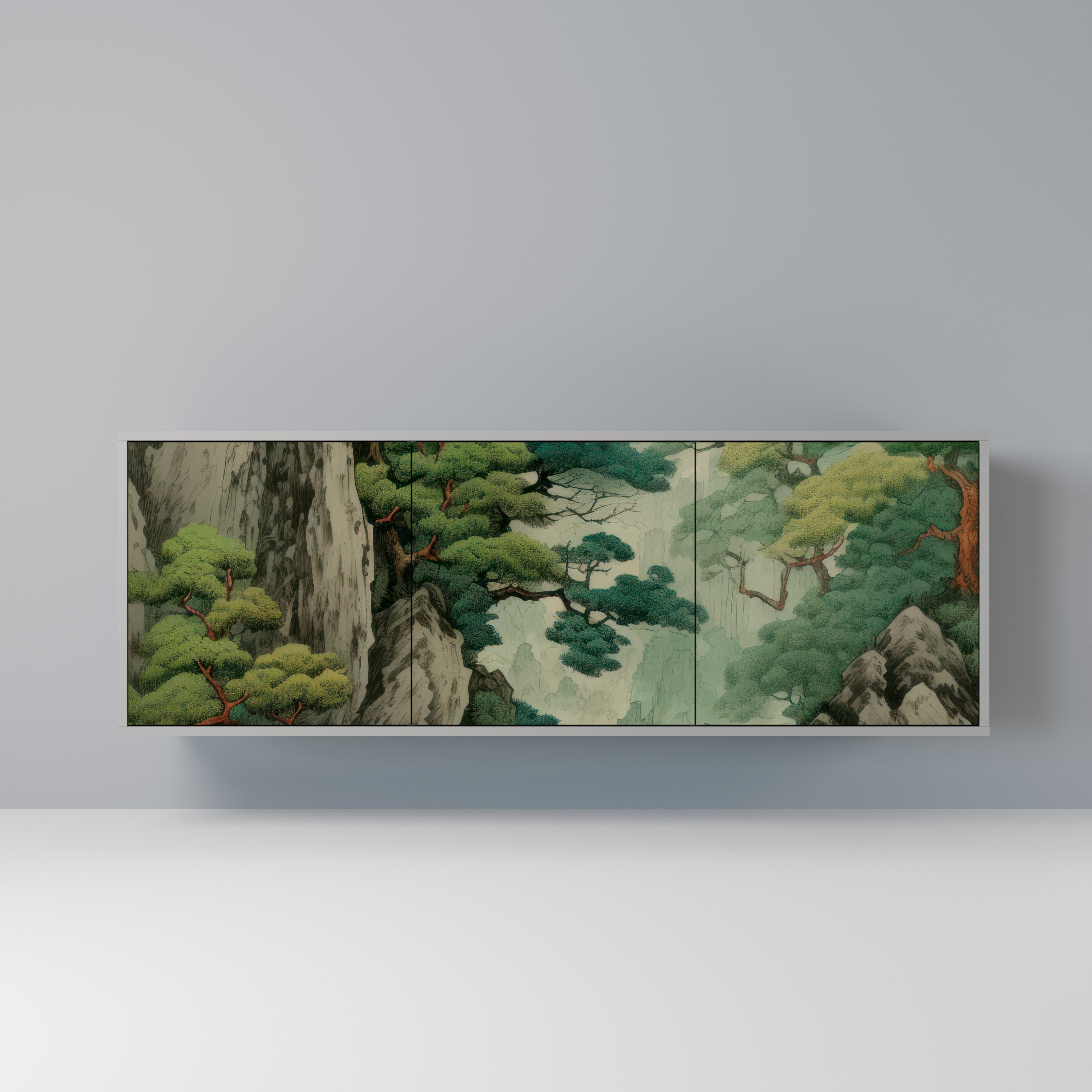 VERDURE ABYSS Komoda 3-drzwiowa korpus Szary