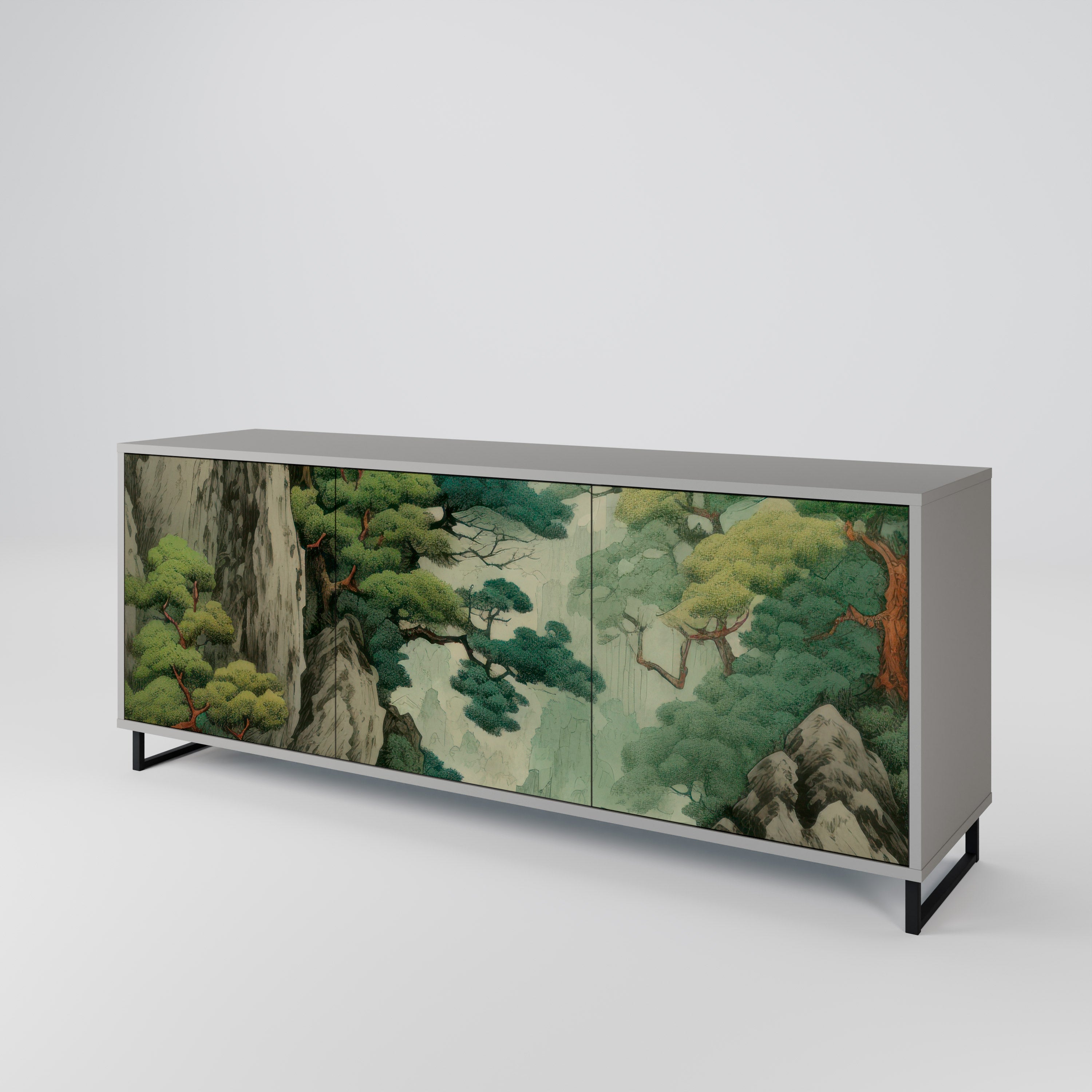 VERDURE ABYSS Komoda 3-drzwiowa korpus Szary