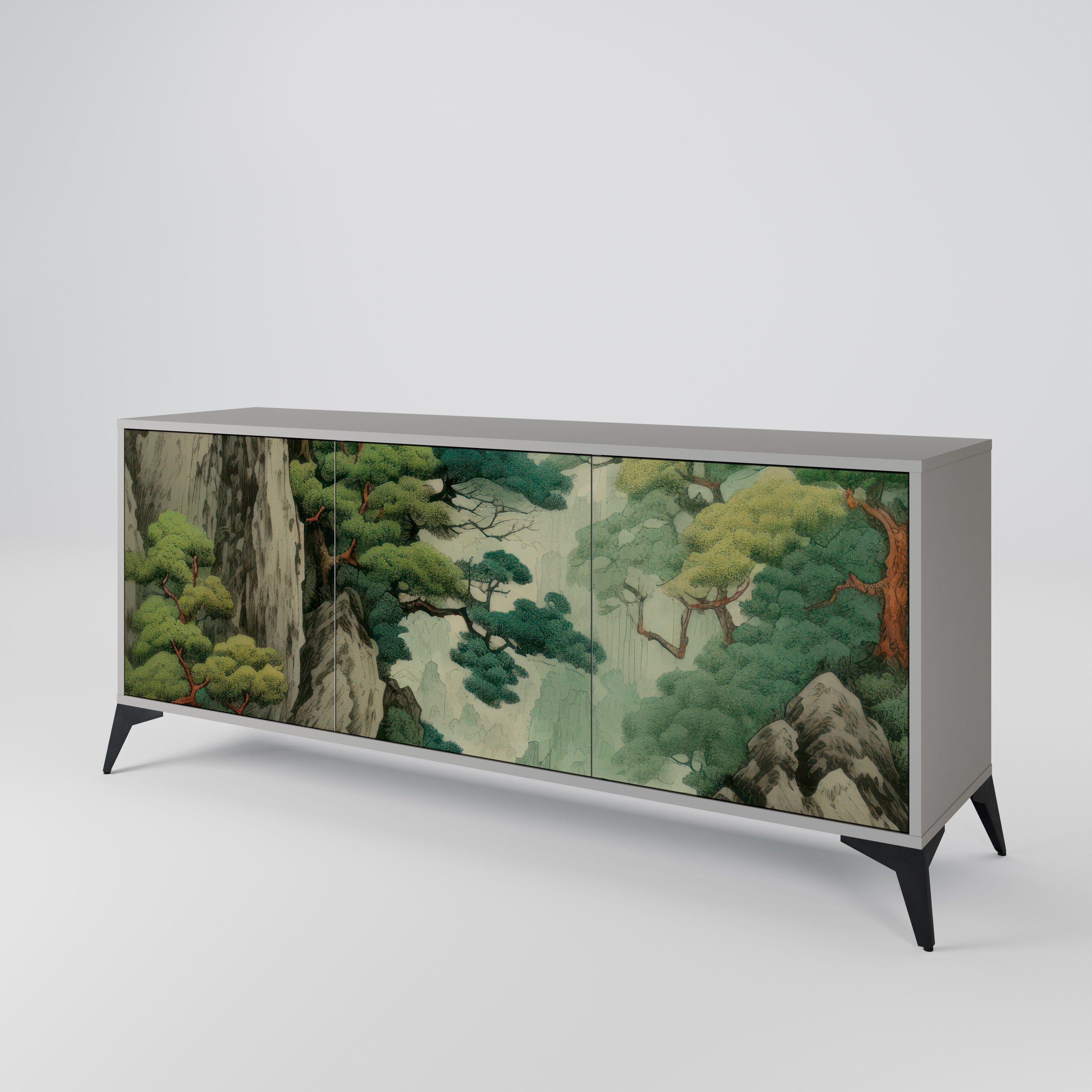 VERDURE ABYSS Komoda 3-drzwiowa korpus Szary