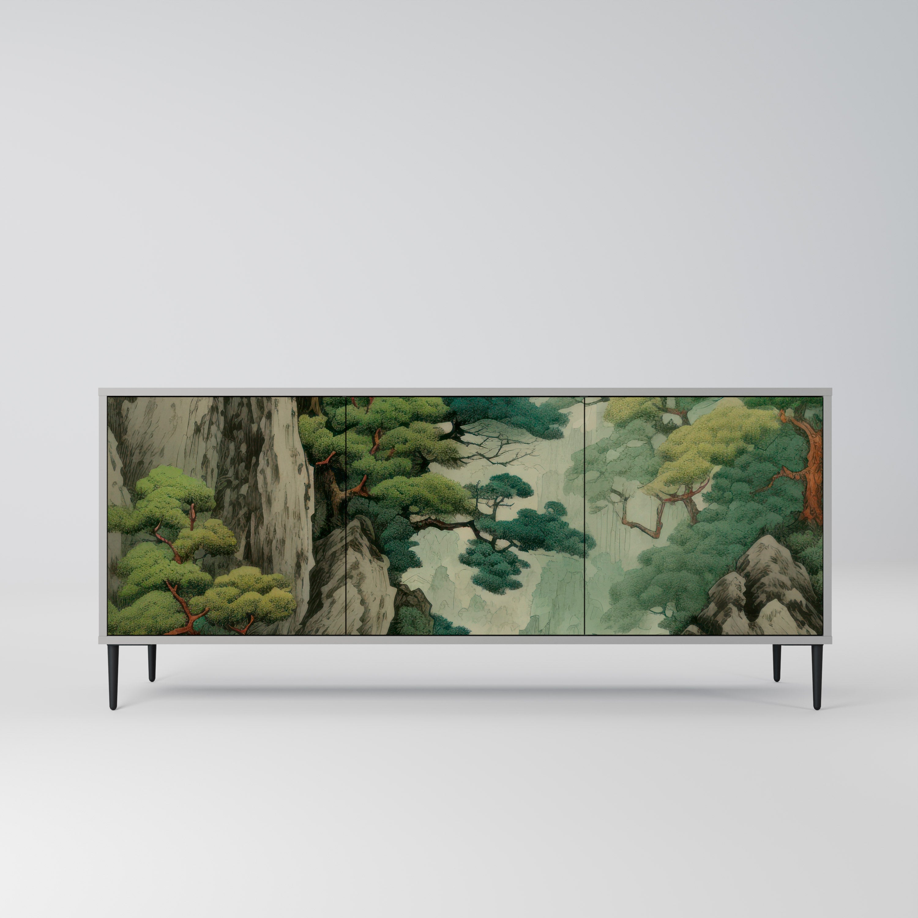 VERDURE ABYSS Komoda 3-drzwiowa korpus Szary