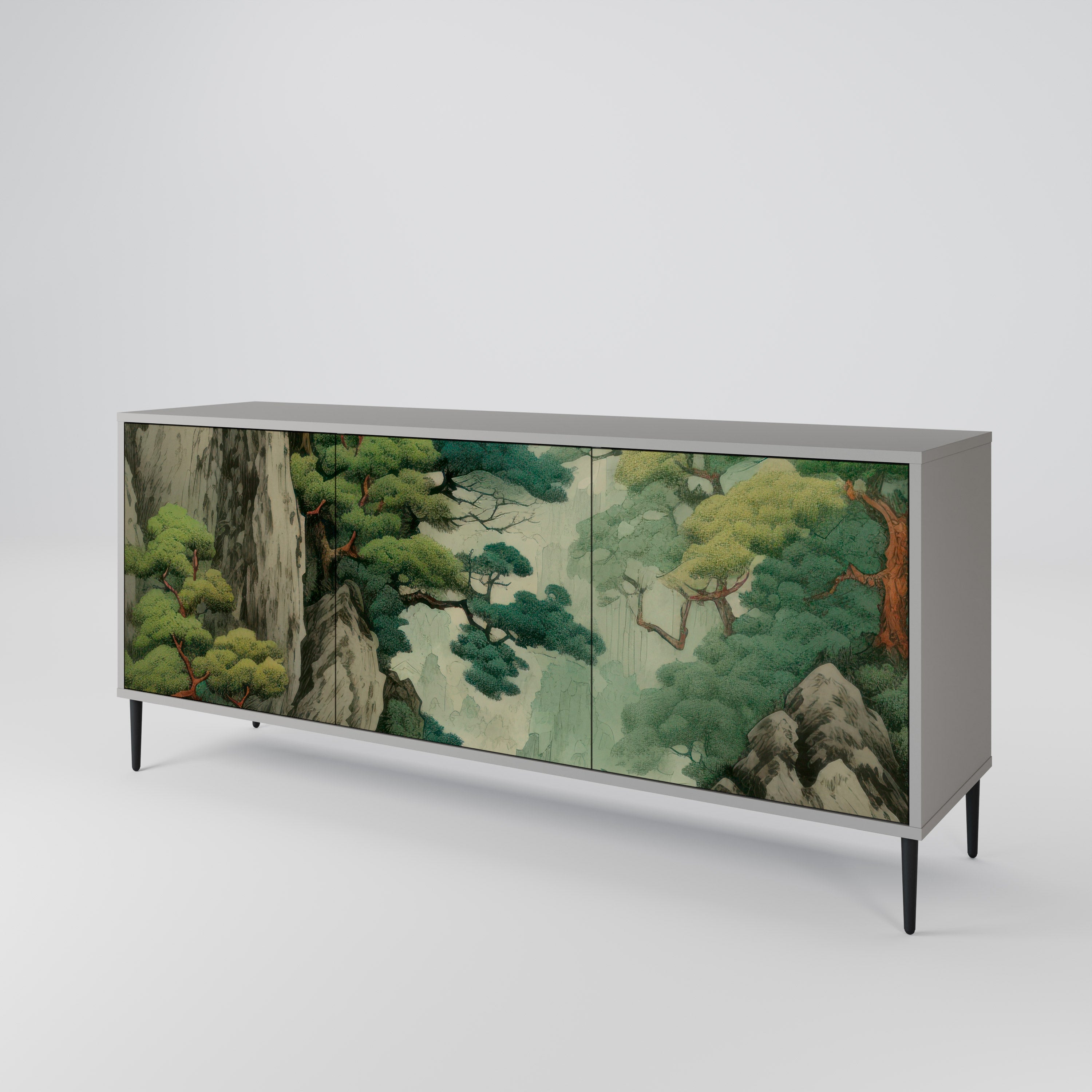 VERDURE ABYSS Komoda 3-drzwiowa korpus Szary