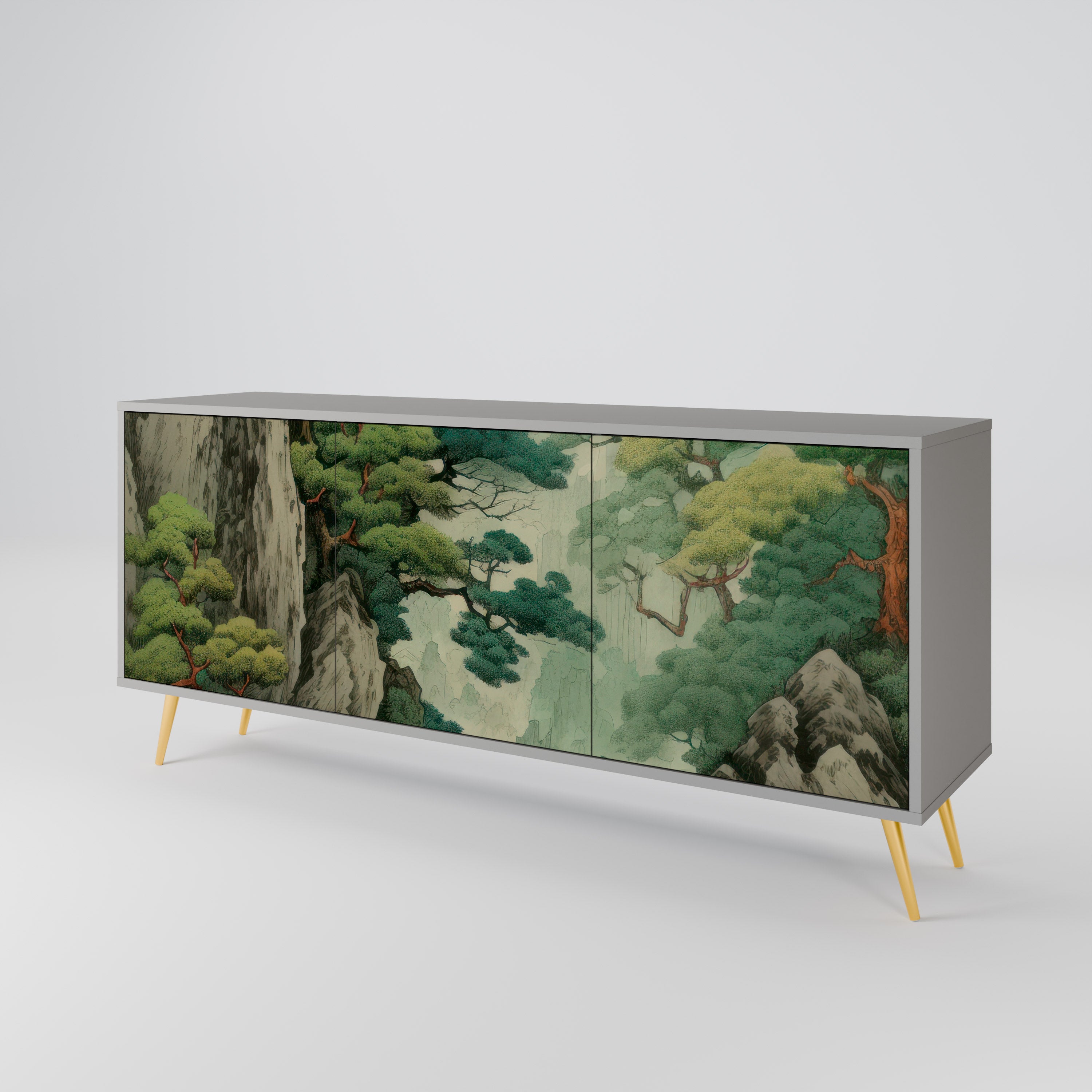 VERDURE ABYSS Komoda 3-drzwiowa korpus Szary