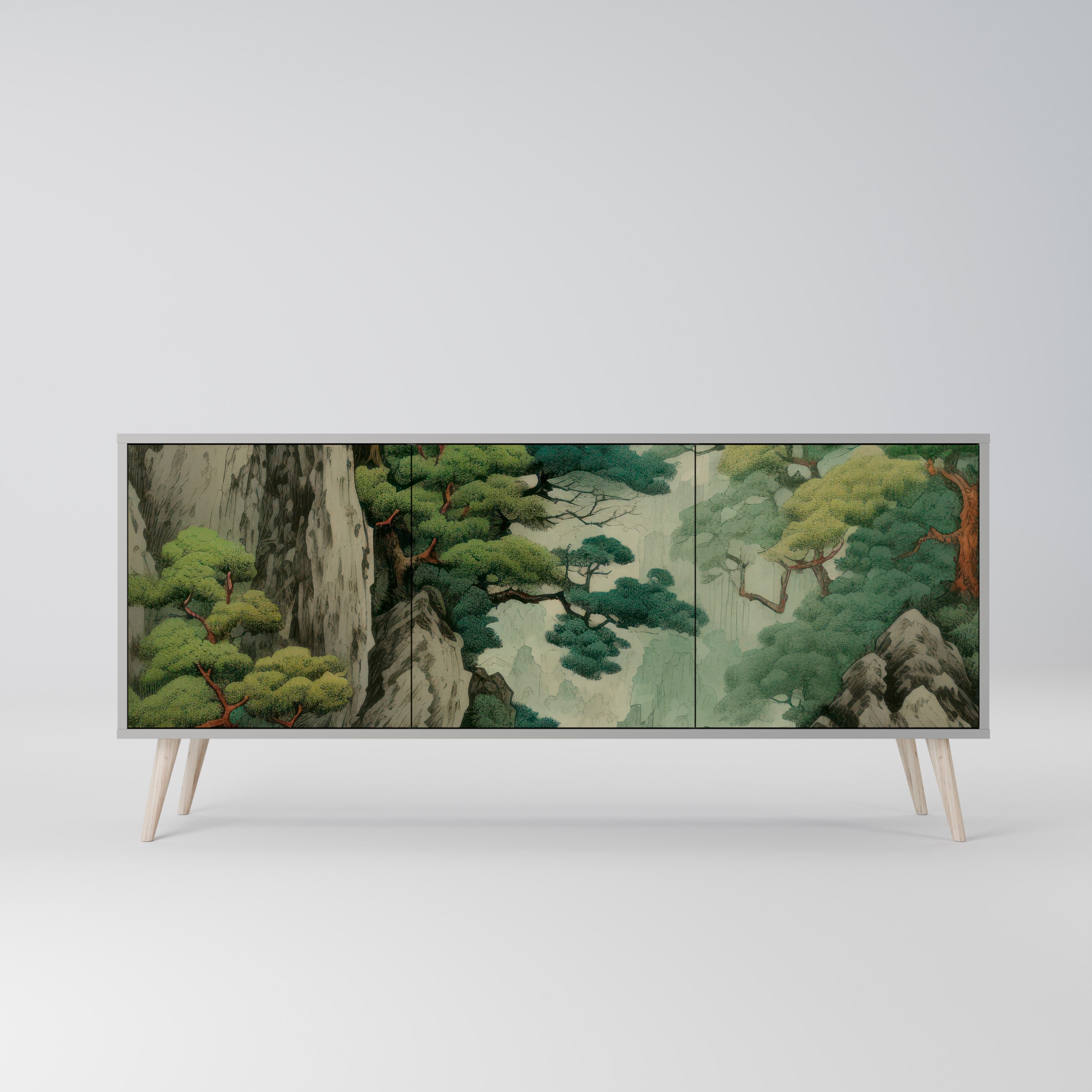 VERDURE ABYSS Komoda 3-drzwiowa korpus Szary