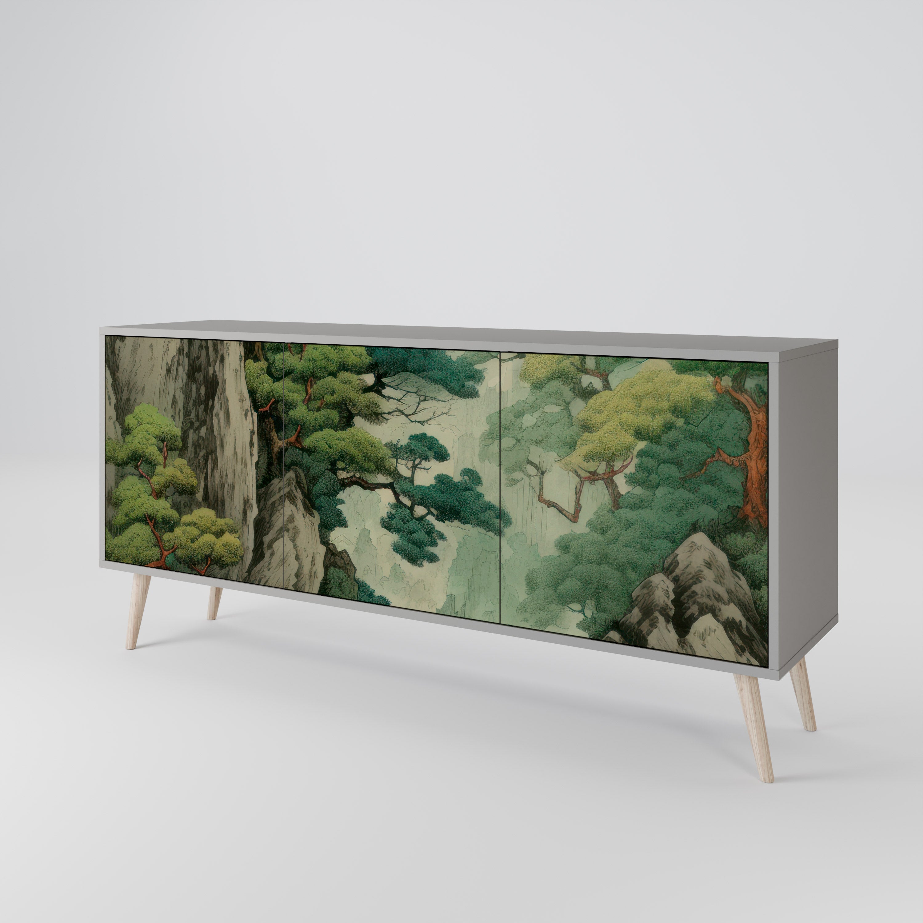 VERDURE ABYSS Komoda 3-drzwiowa korpus Szary
