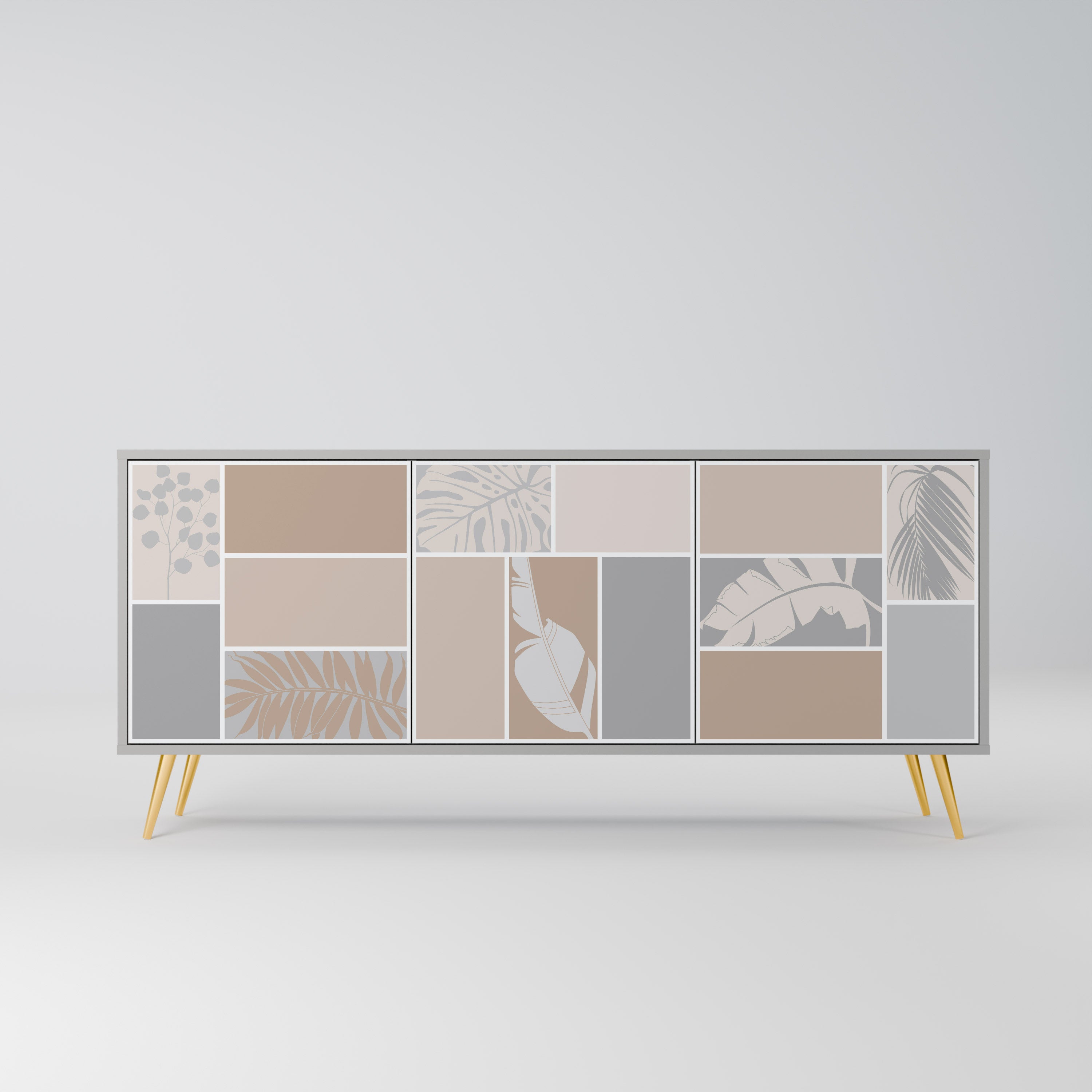TROPICAL SHAPES Komoda 3-drzwiowa korpus Szary