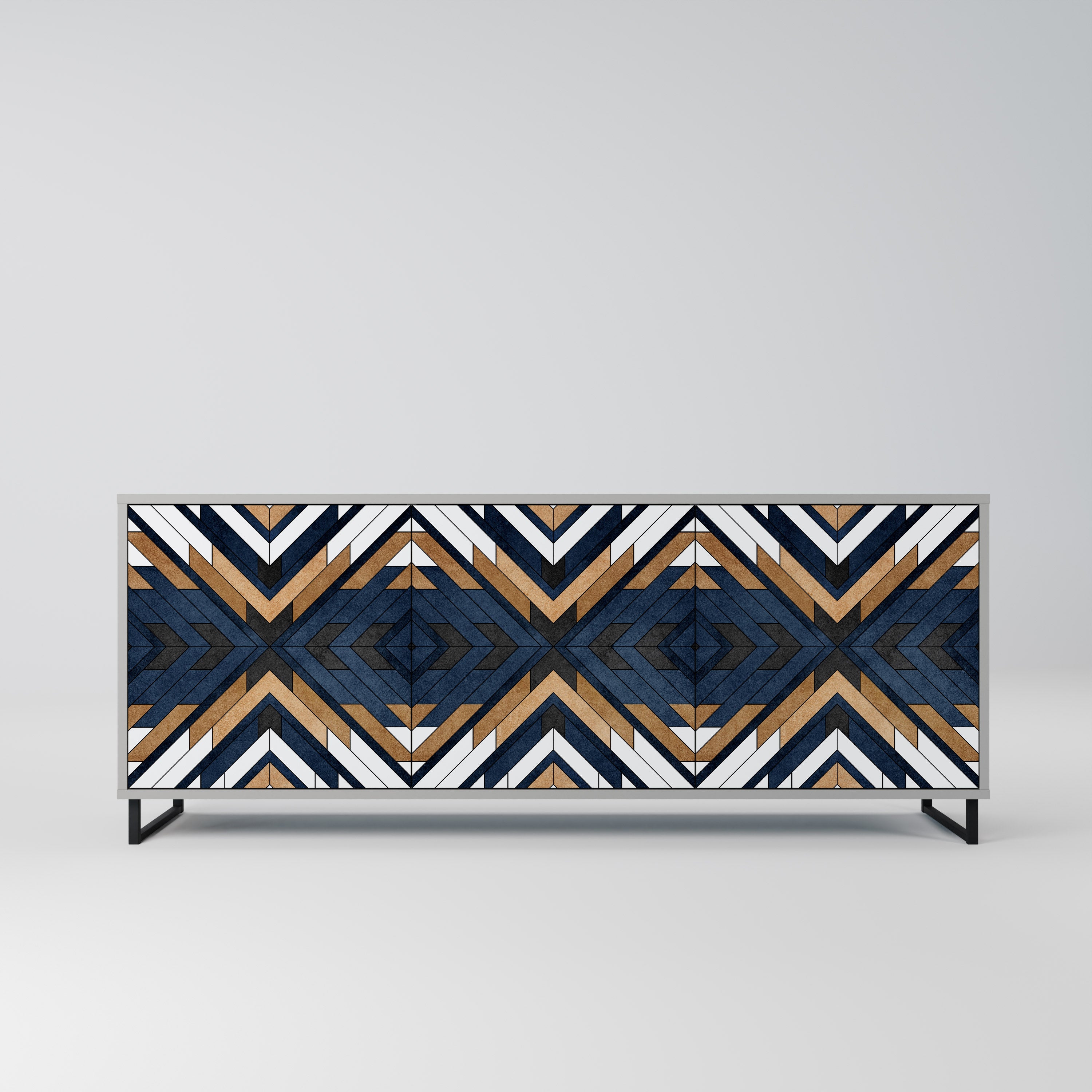 ARTFUL GEOMETRY Komoda 3-drzwiowa korpus Szary