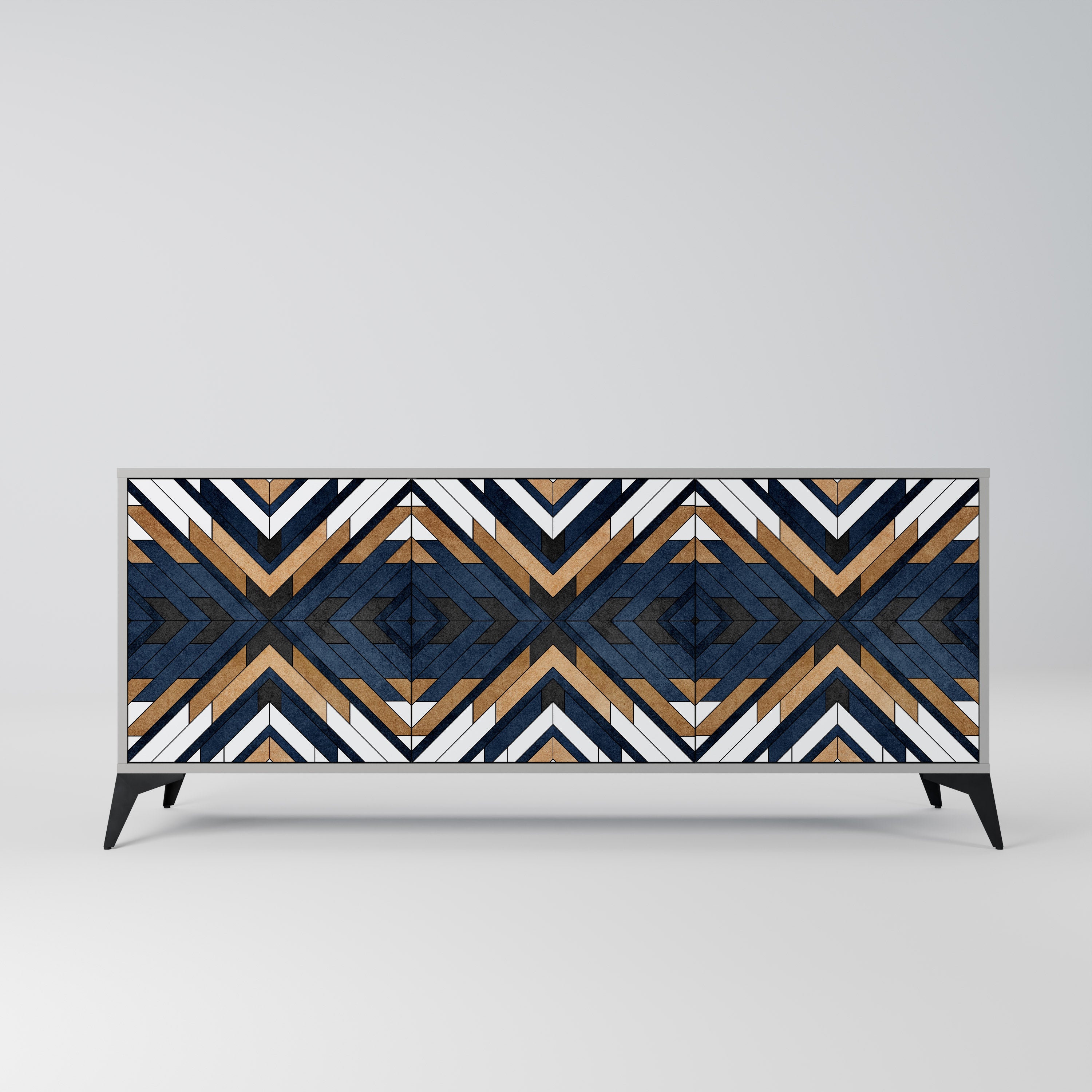 ARTFUL GEOMETRY Komoda 3-drzwiowa korpus Szary