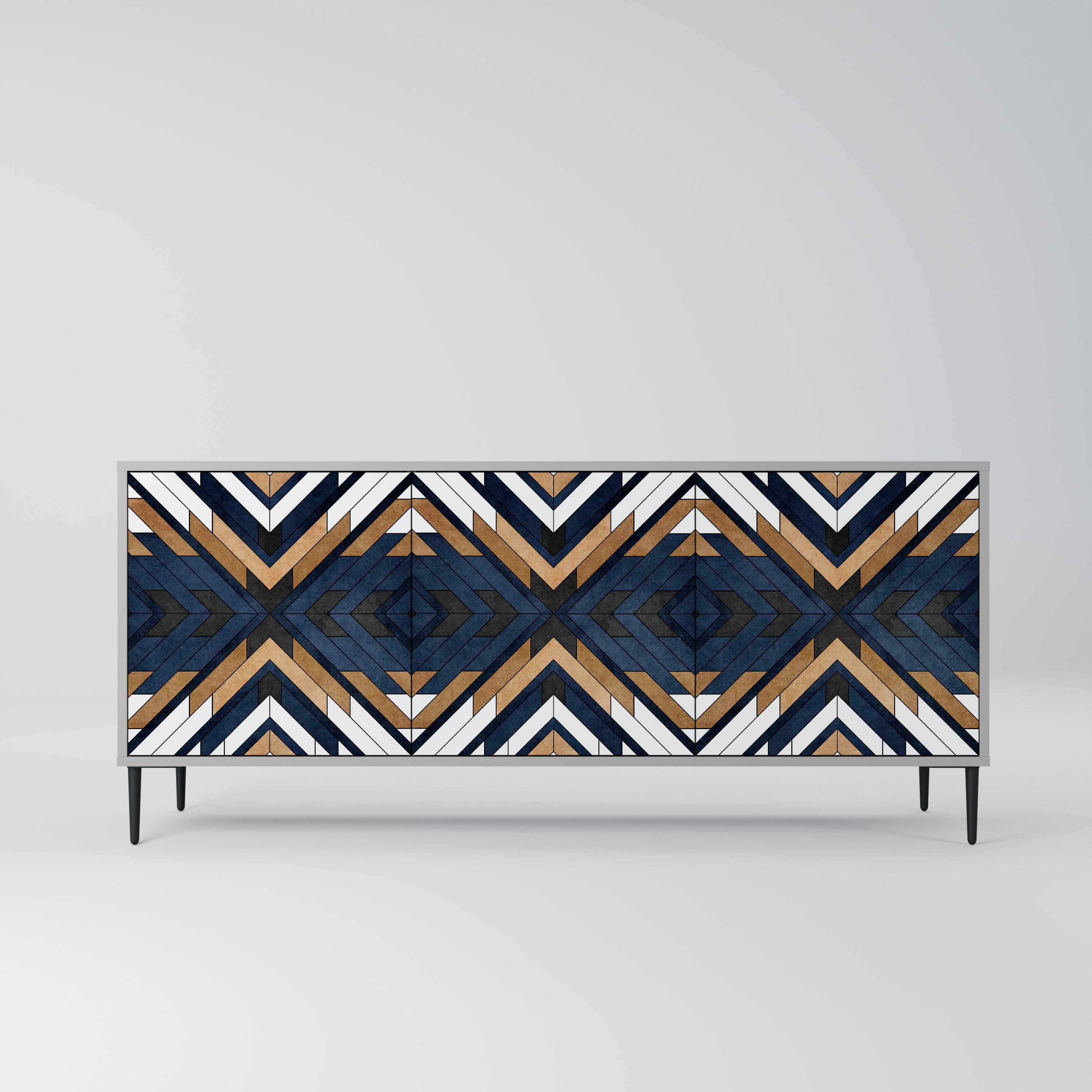 ARTFUL GEOMETRY Komoda 3-drzwiowa korpus Szary