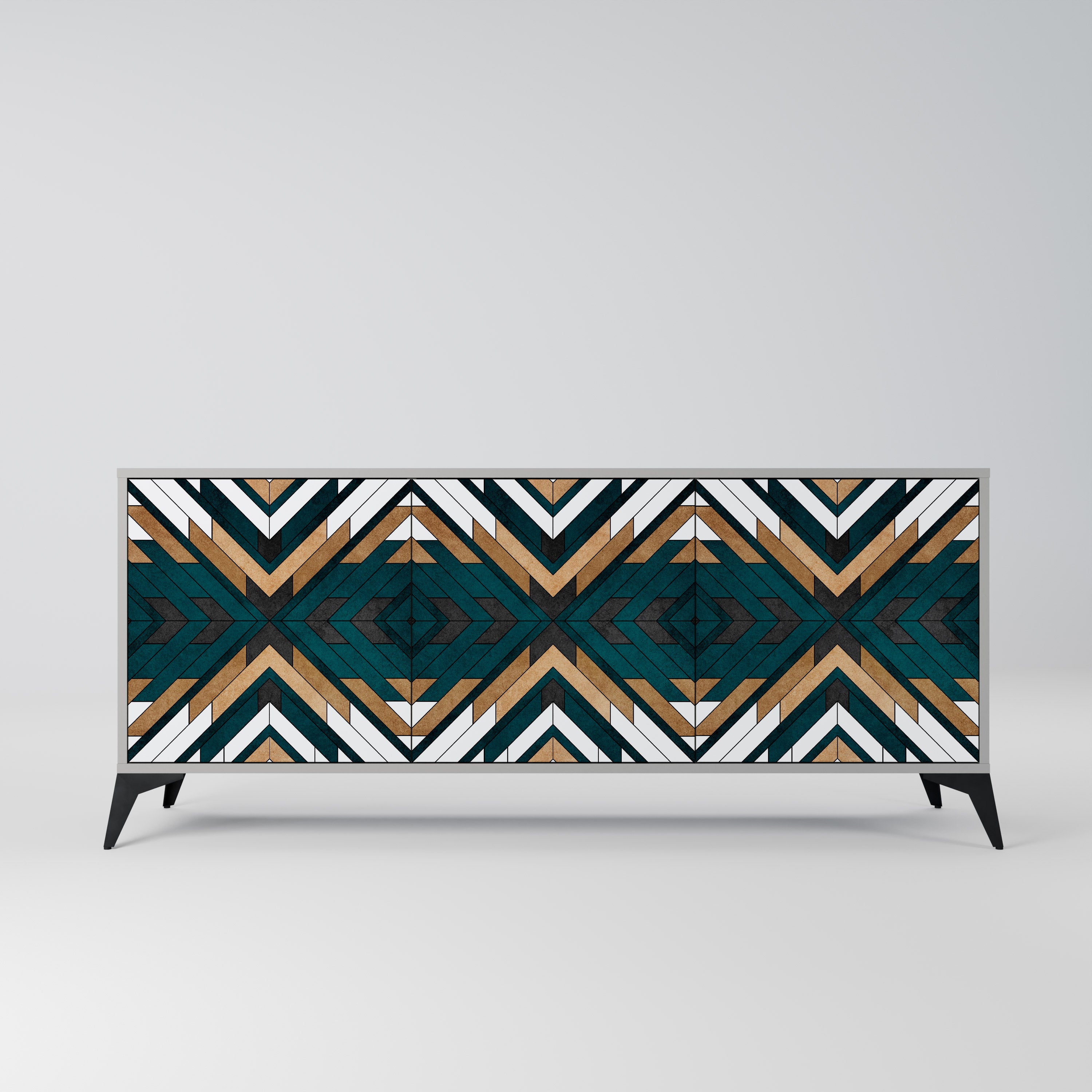 ARTISTIC GEOMETRY Komoda 3-drzwiowa korpus Szary