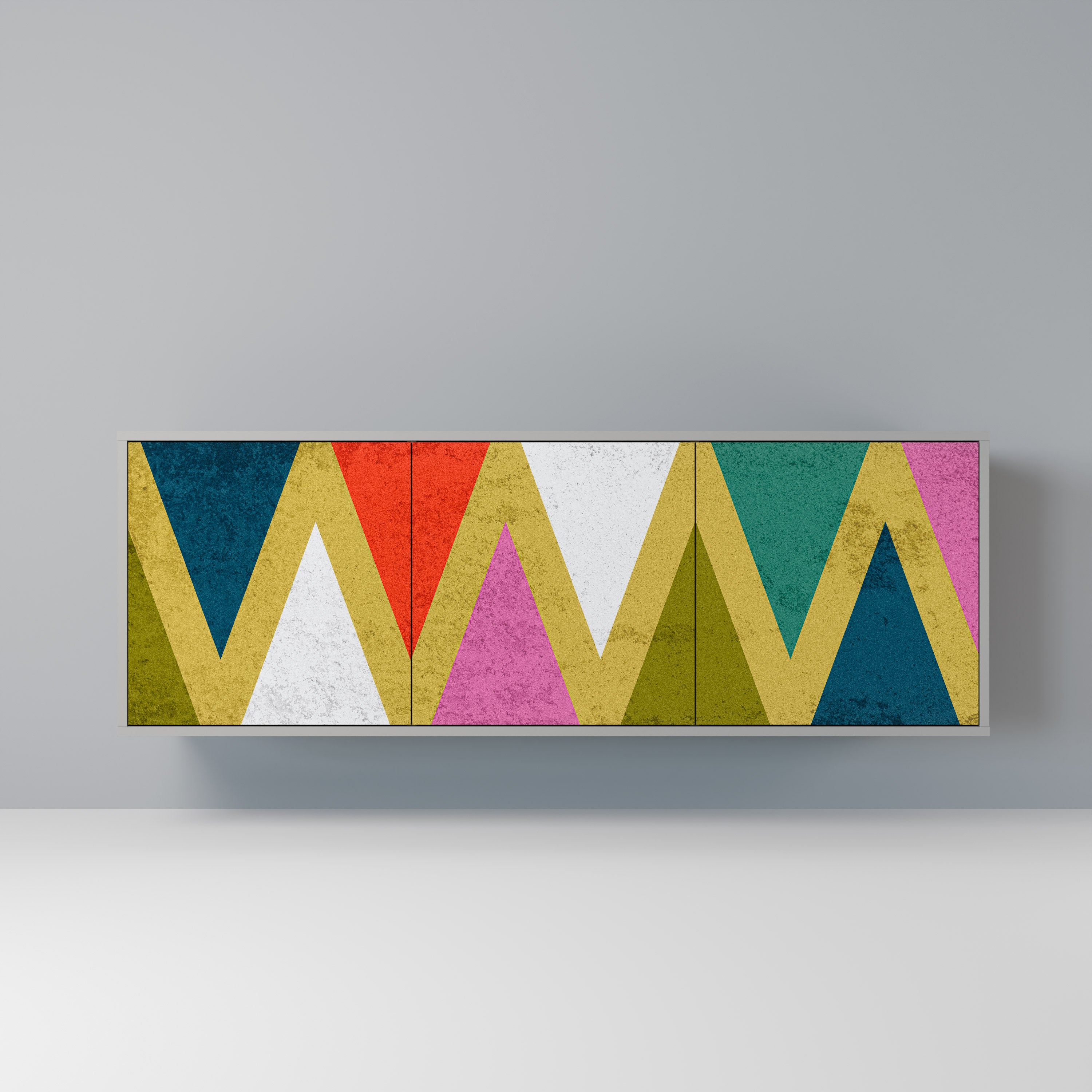 COLORFUL TRIANGLES Komoda 3-drzwiowa korpus Szary