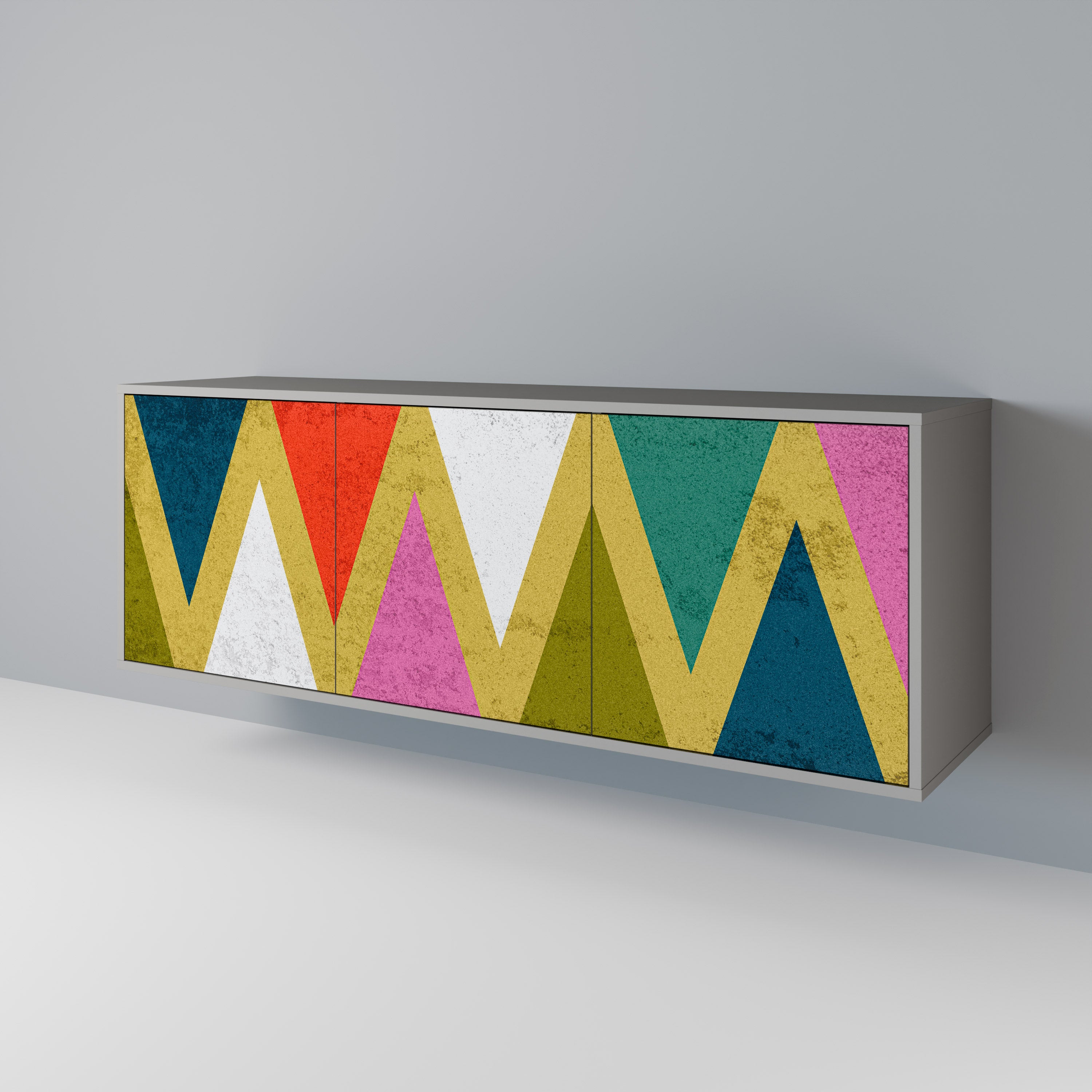 COLORFUL TRIANGLES Komoda 3-drzwiowa korpus Szary