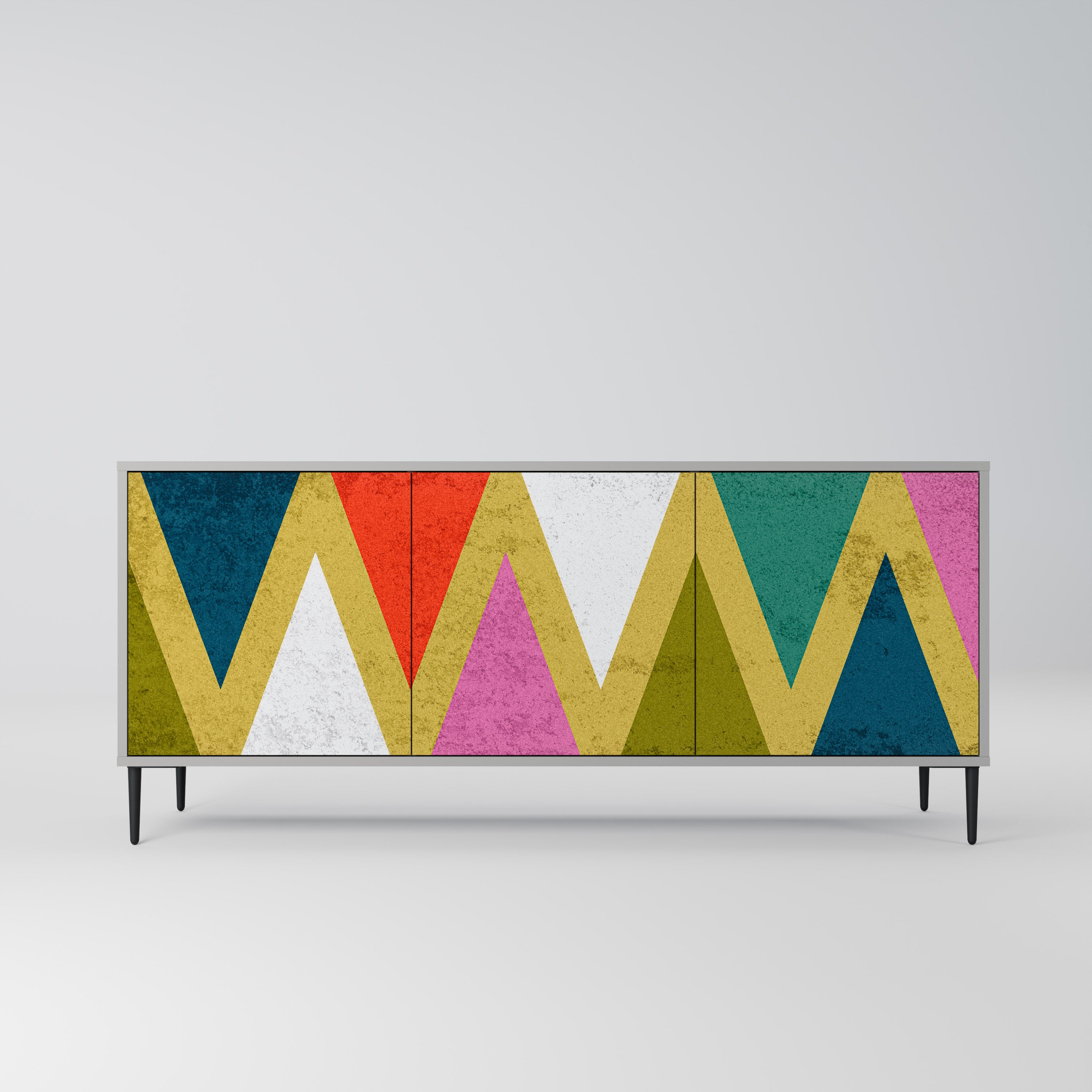 COLORFUL TRIANGLES Komoda 3-drzwiowa korpus Szary
