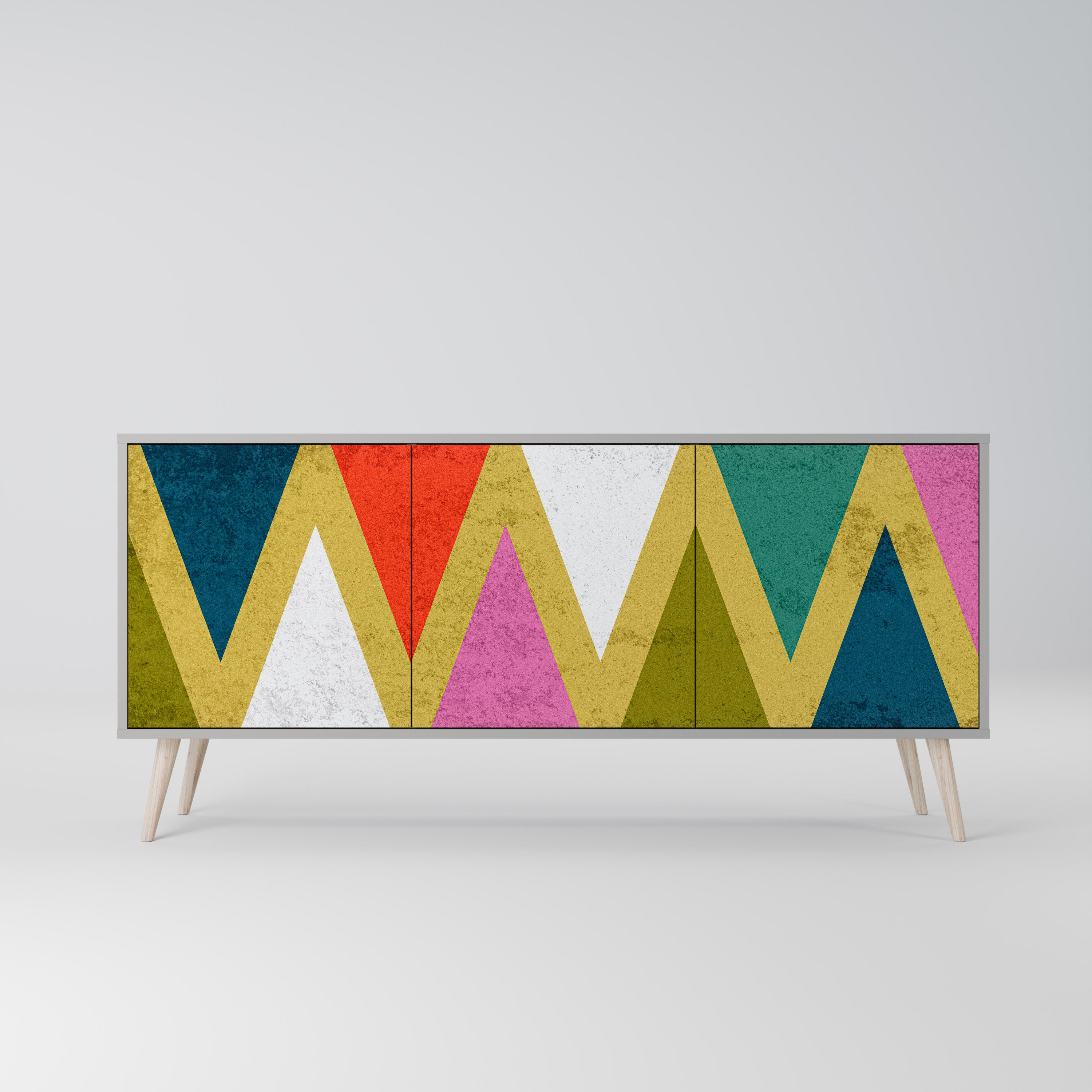 COLORFUL TRIANGLES Komoda 3-drzwiowa korpus Szary