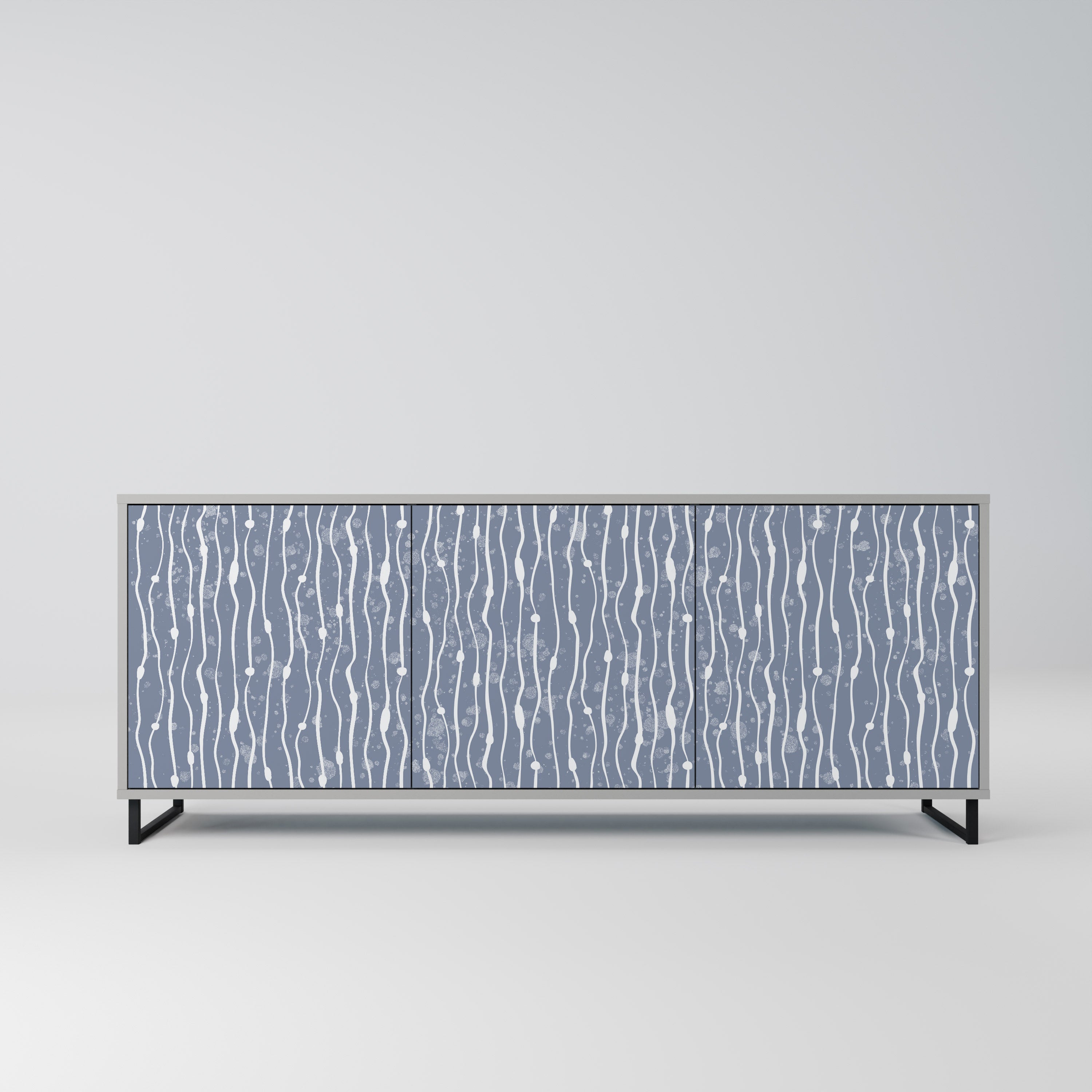 GRAPHITE RAIN Komoda 3-drzwiowa korpus Szary