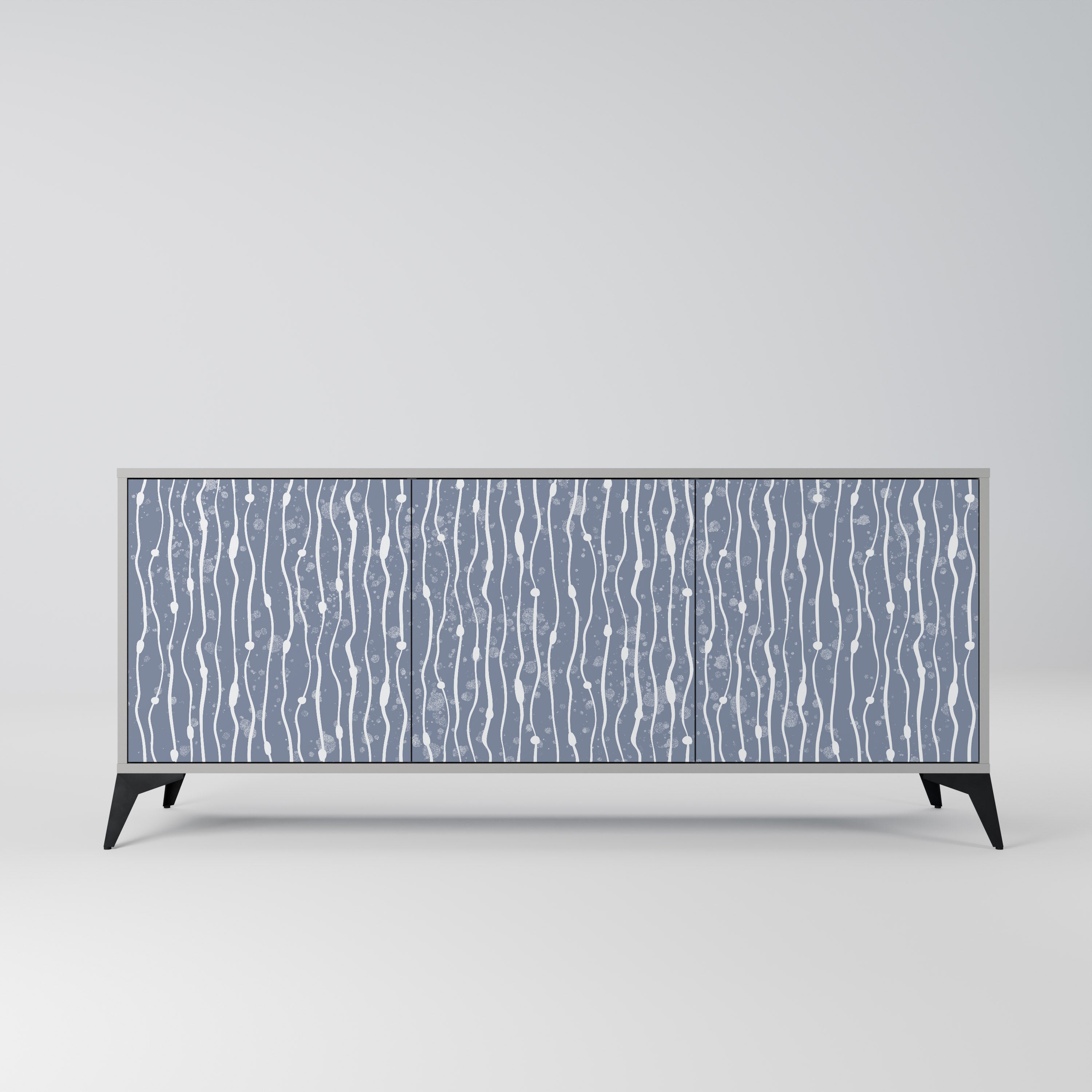 GRAPHITE RAIN Komoda 3-drzwiowa korpus Szary