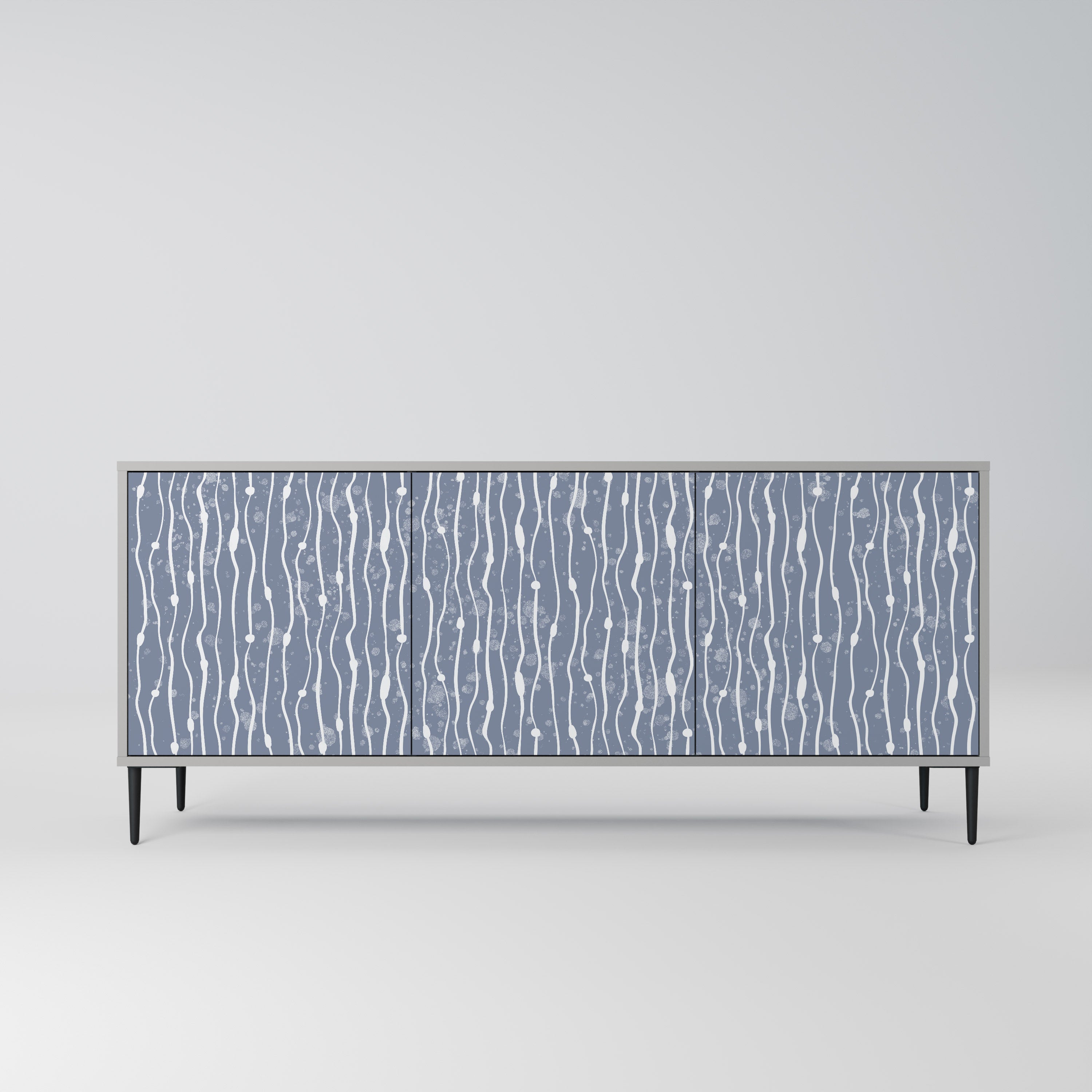 GRAPHITE RAIN Komoda 3-drzwiowa korpus Szary