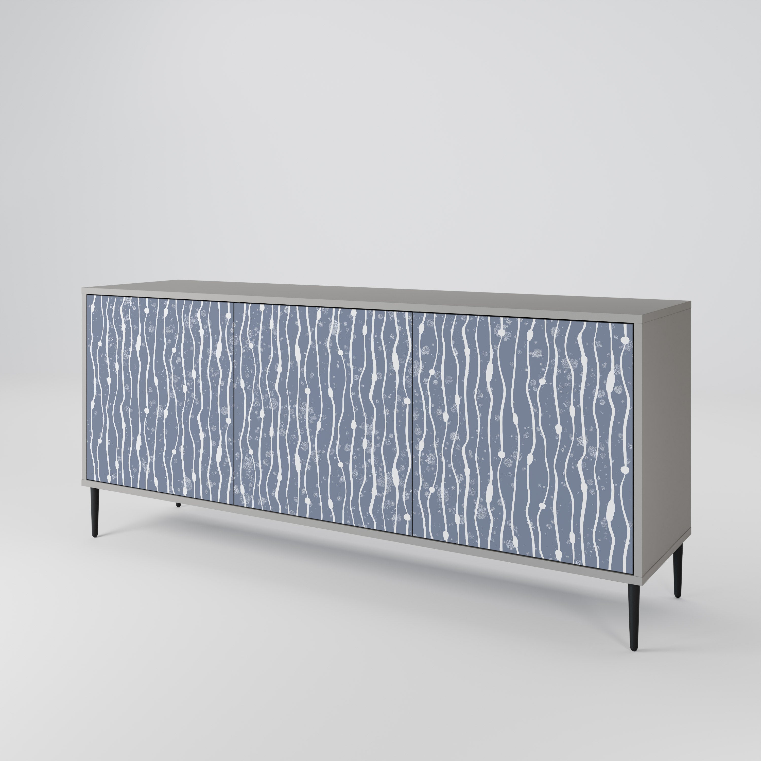GRAPHITE RAIN Komoda 3-drzwiowa korpus Szary