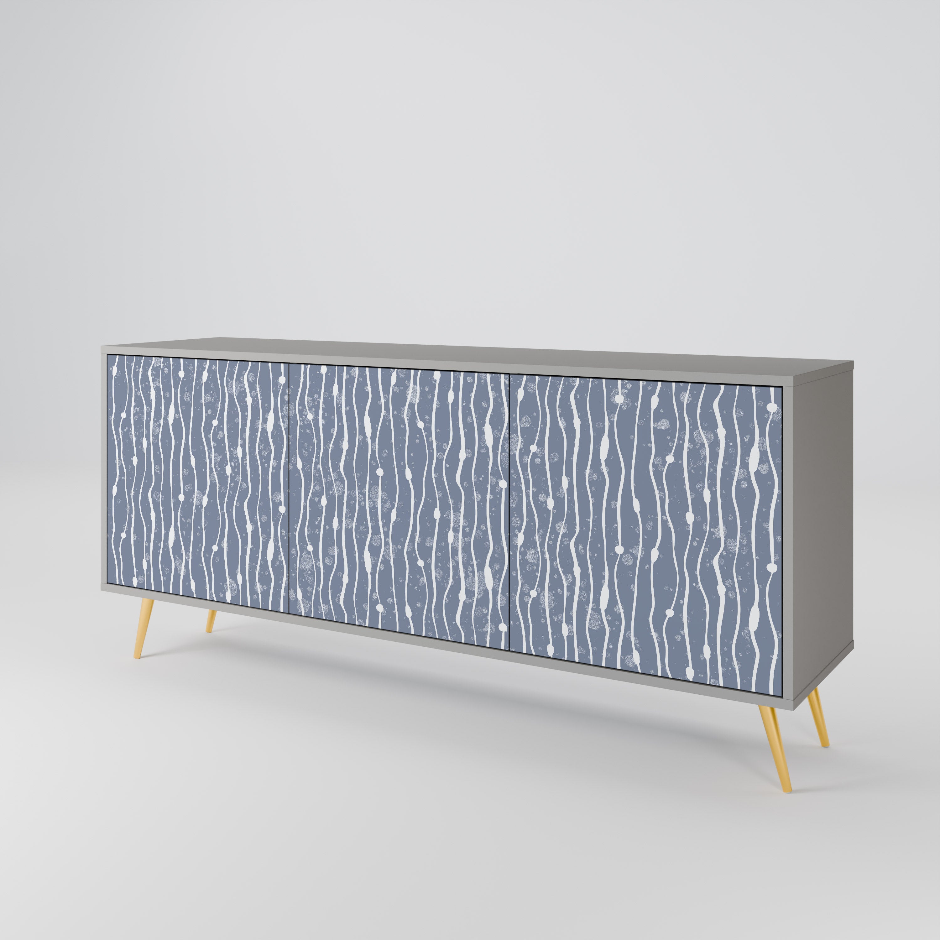 GRAPHITE RAIN Komoda 3-drzwiowa korpus Szary