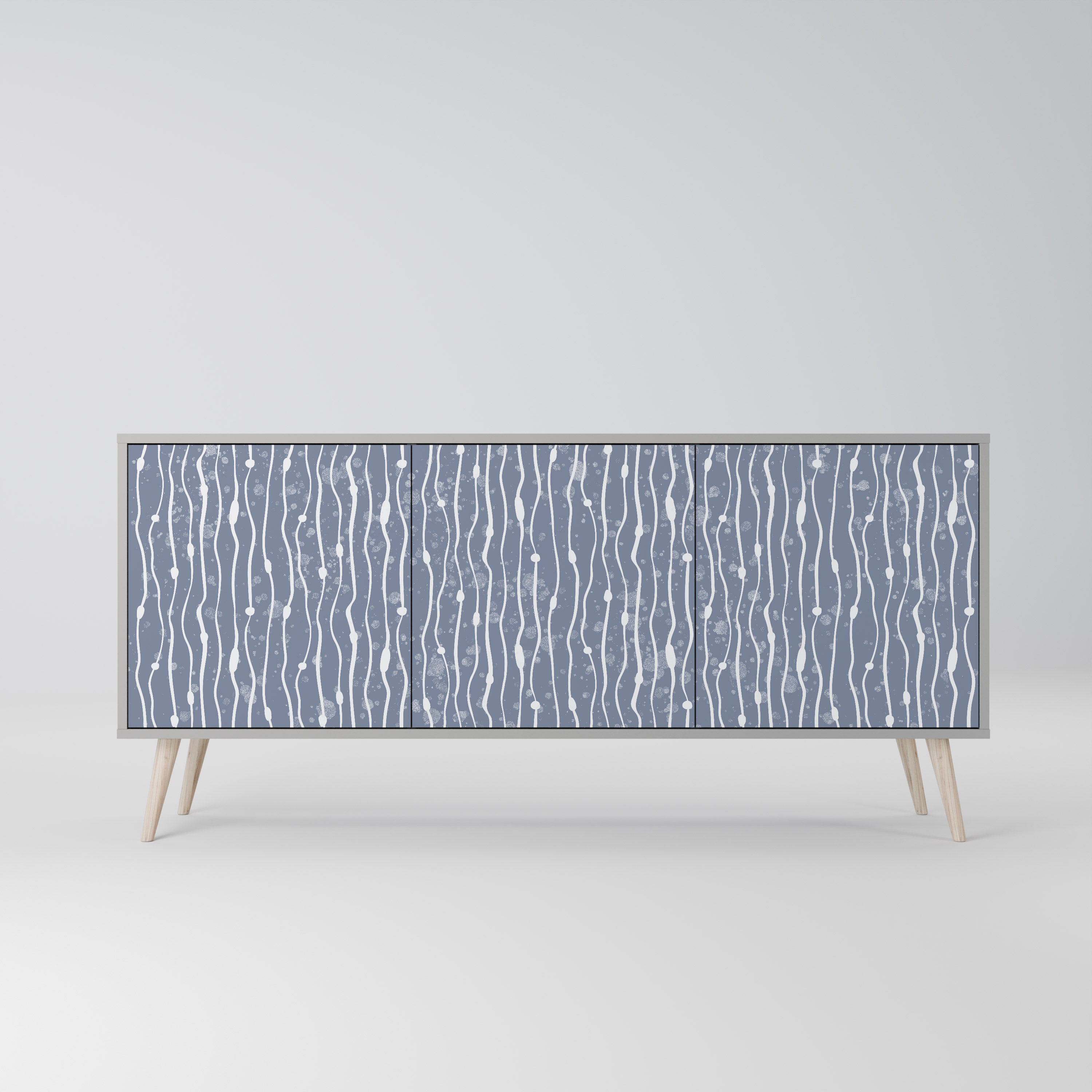 GRAPHITE RAIN Komoda 3-drzwiowa korpus Szary