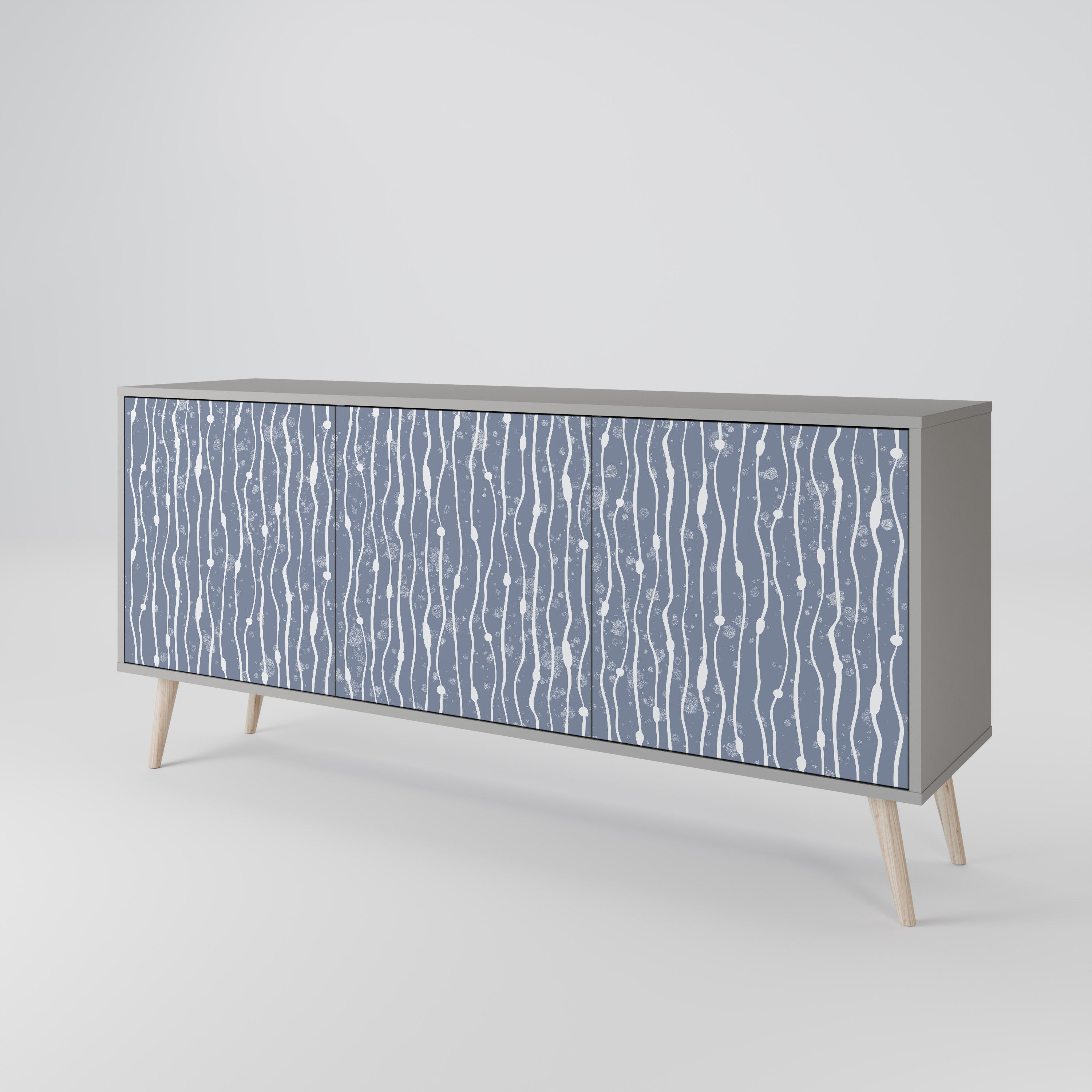 GRAPHITE RAIN Komoda 3-drzwiowa korpus Szary