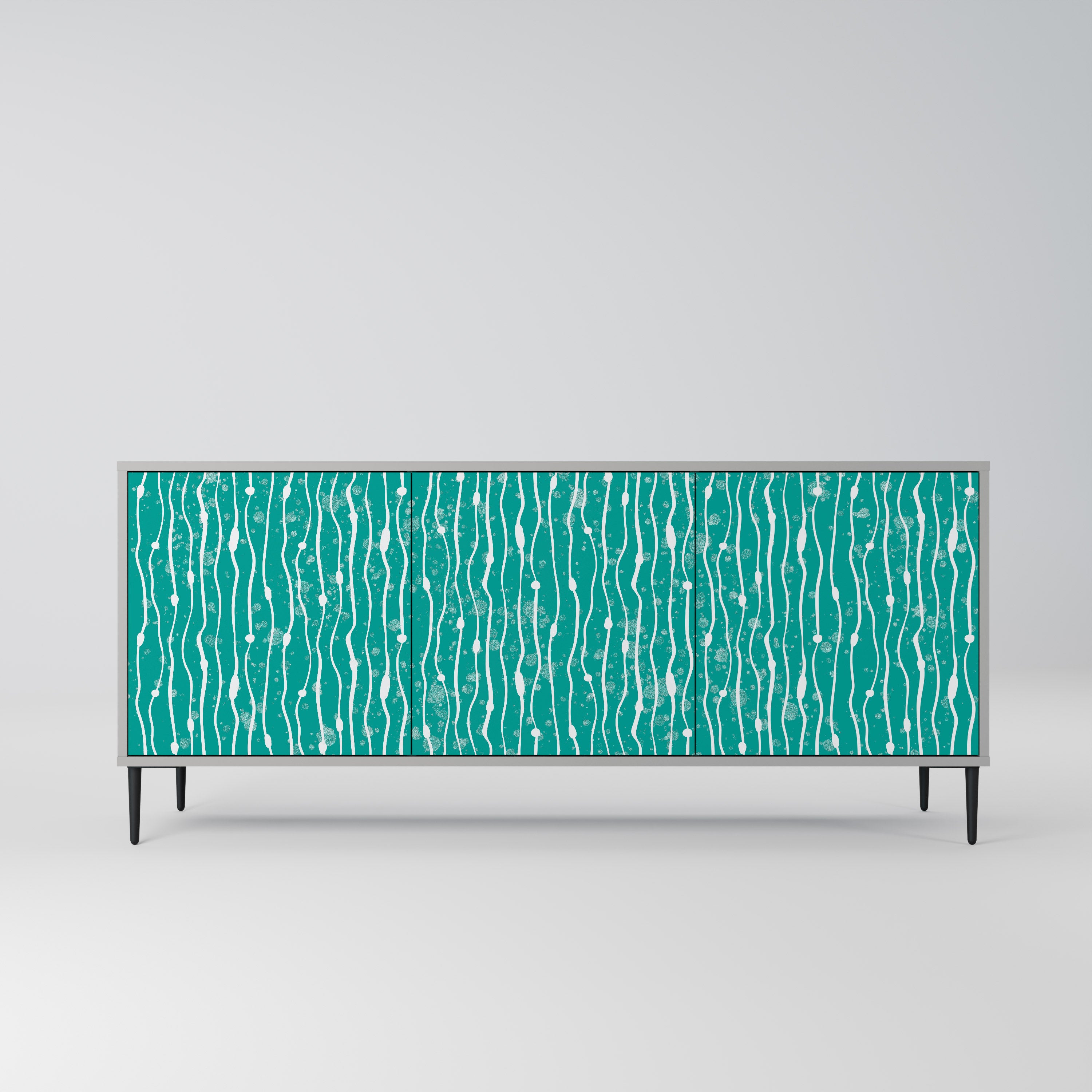 TURQUOISE RAIN Komoda 3-drzwiowa korpus Szary