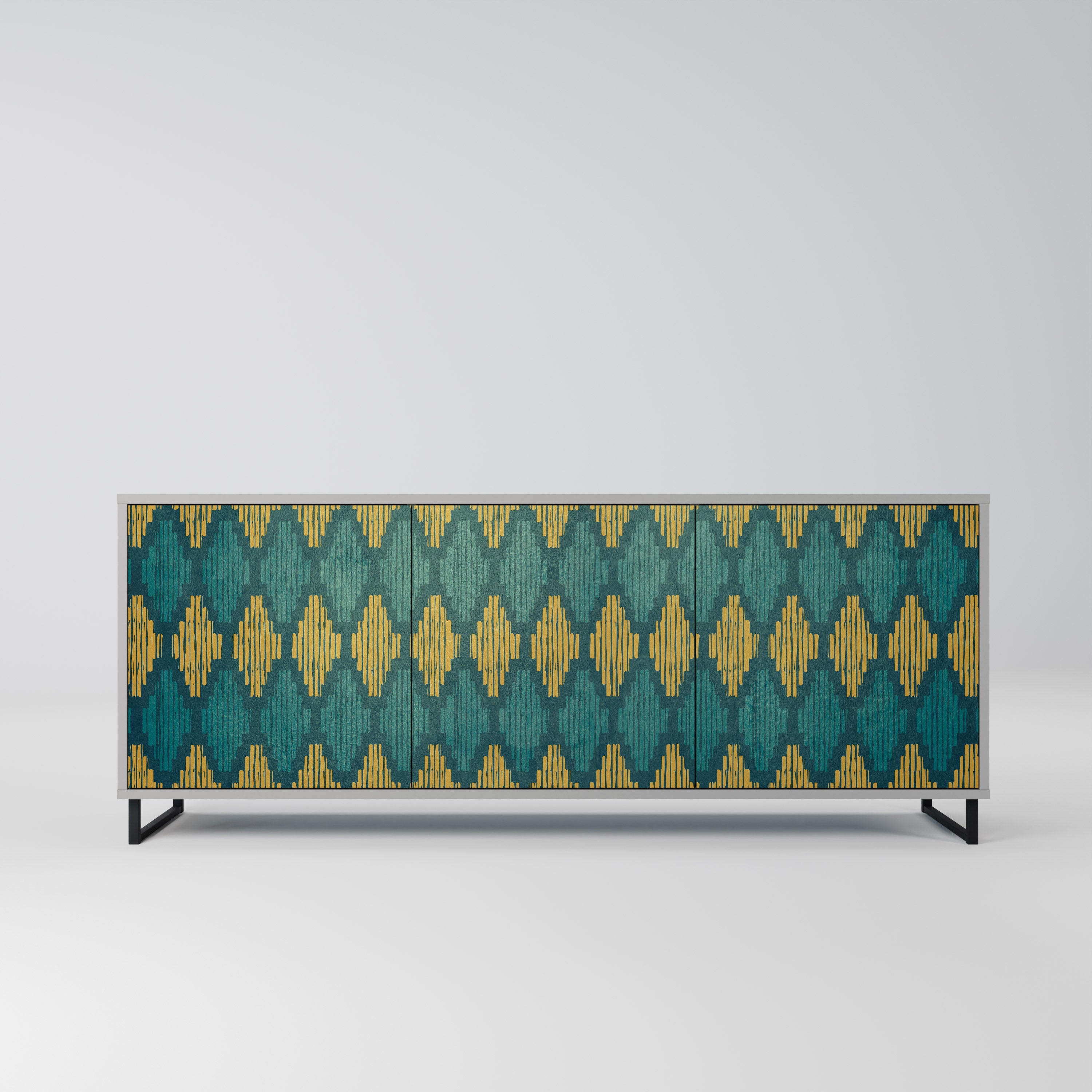 POLYGONS Komoda 3-drzwiowa korpus Szary