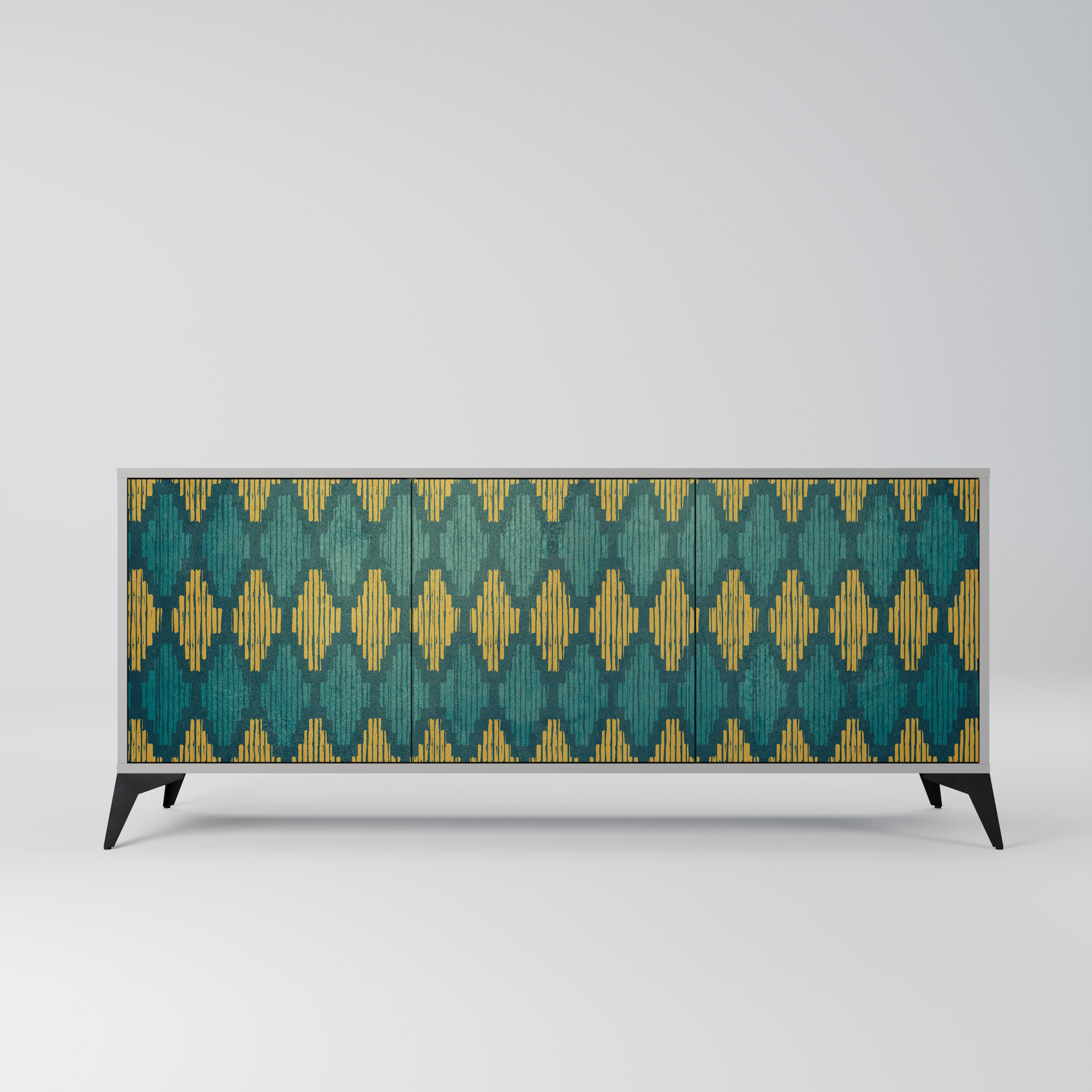 POLYGONS Komoda 3-drzwiowa korpus Szary