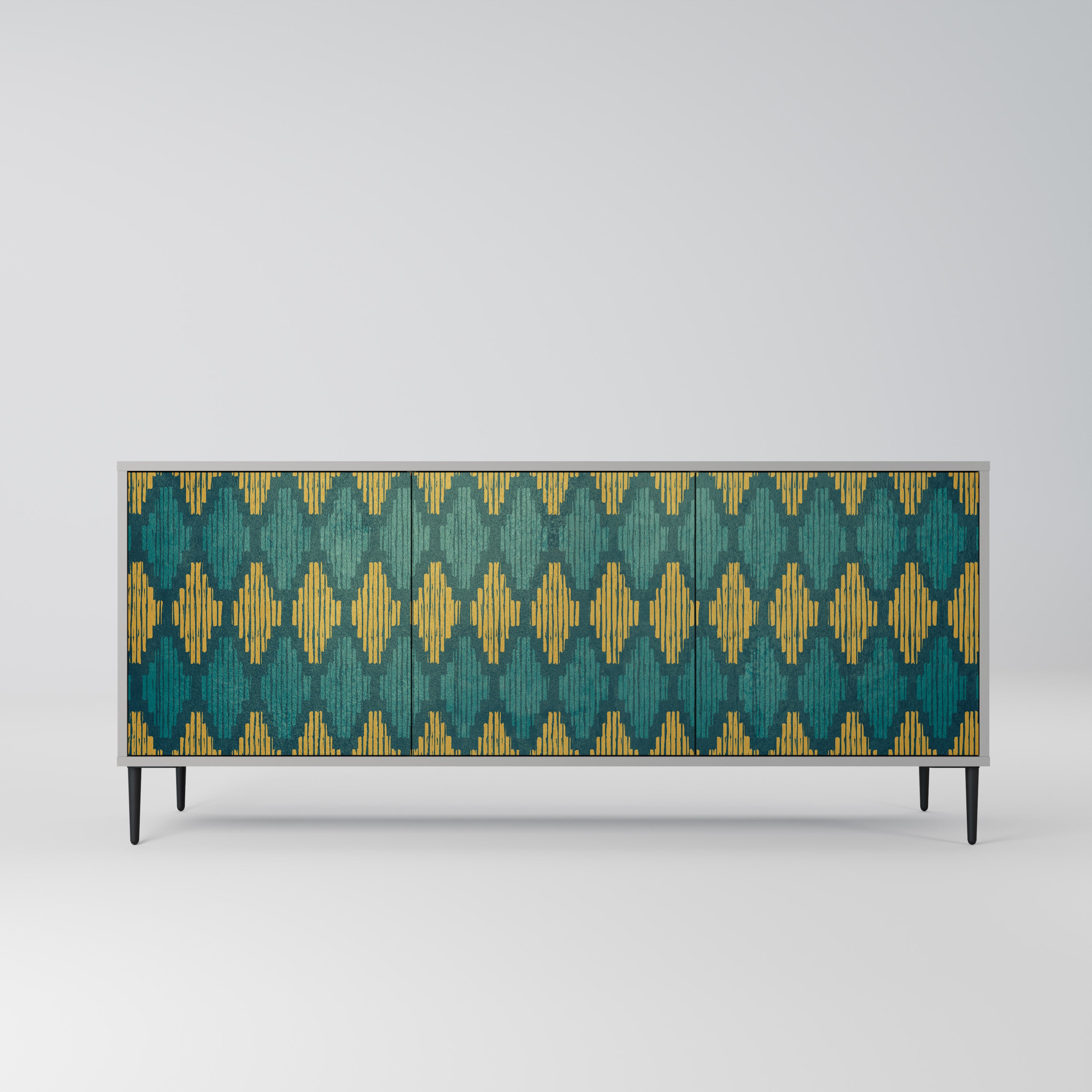 POLYGONS Komoda 3-drzwiowa korpus Szary