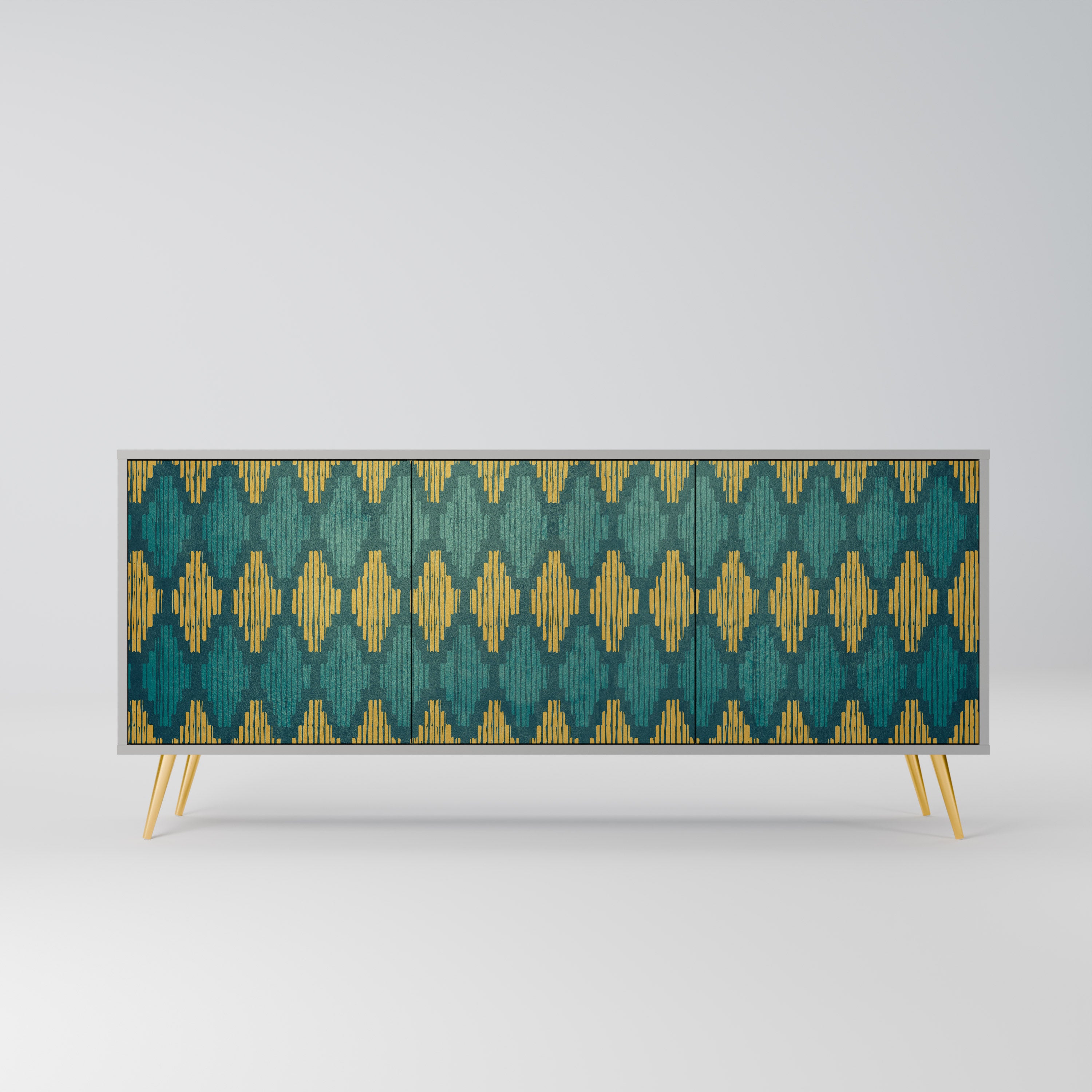 POLYGONS Komoda 3-drzwiowa korpus Szary