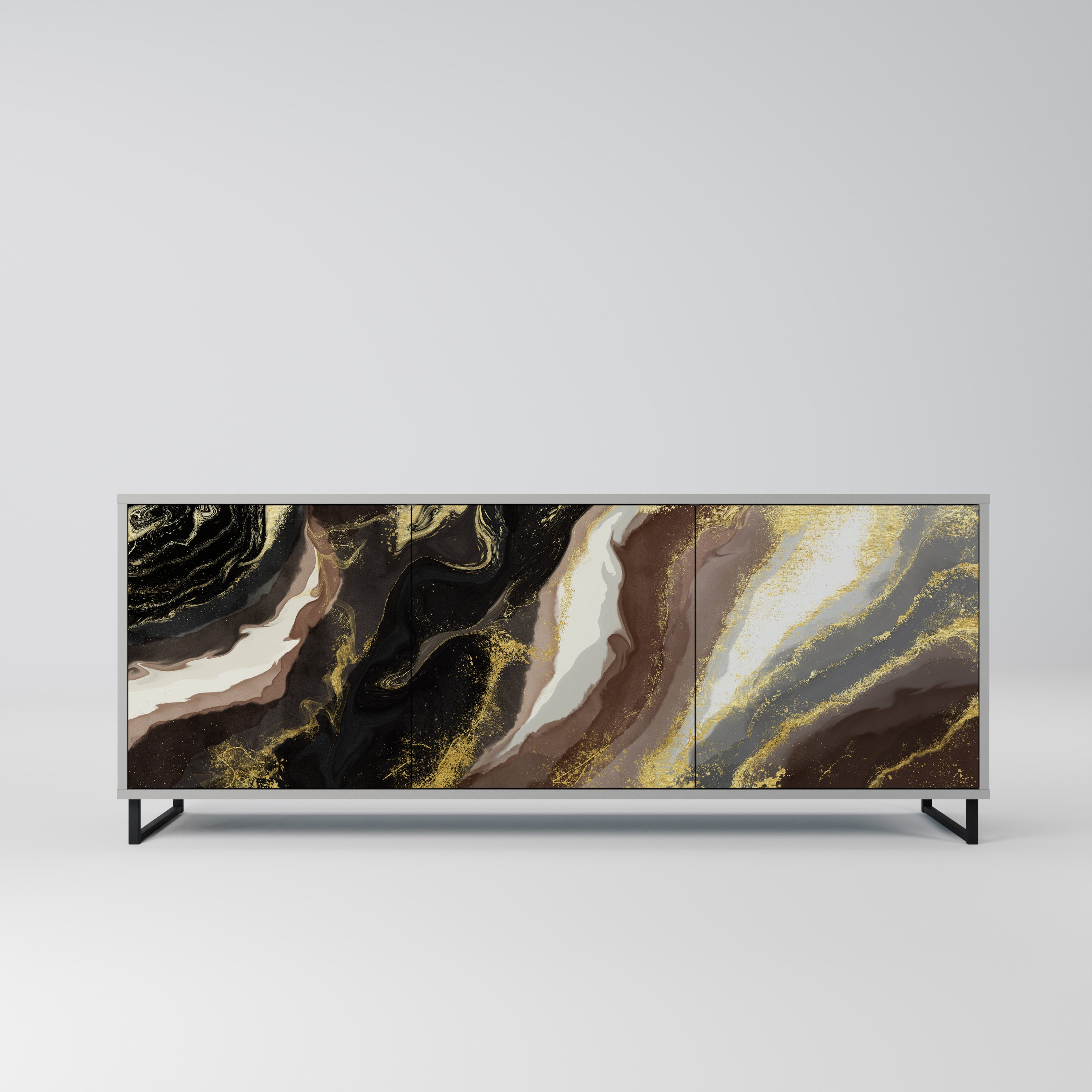 GOLD DUST Komoda 3-drzwiowa korpus Szary