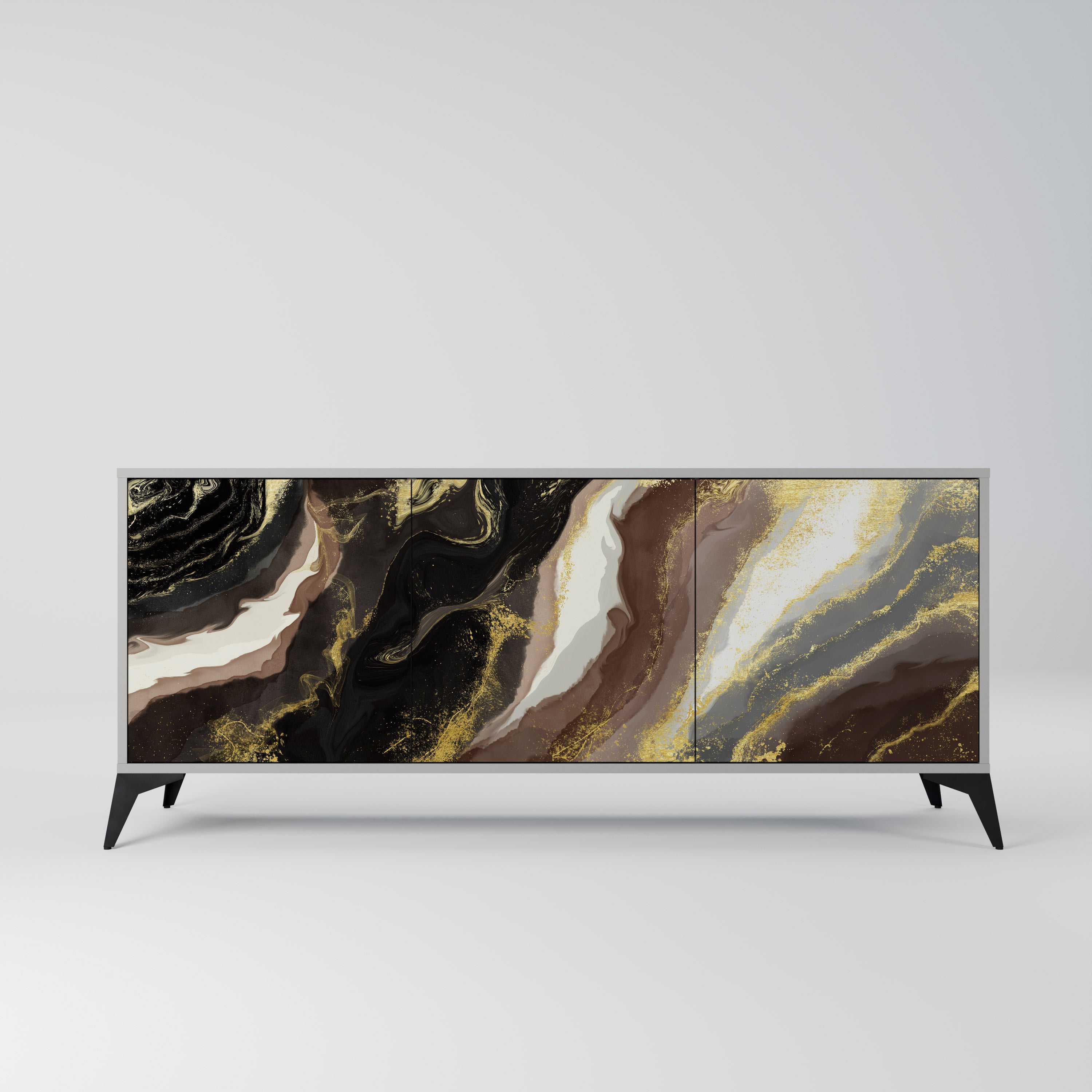 GOLD DUST Komoda 3-drzwiowa korpus Szary