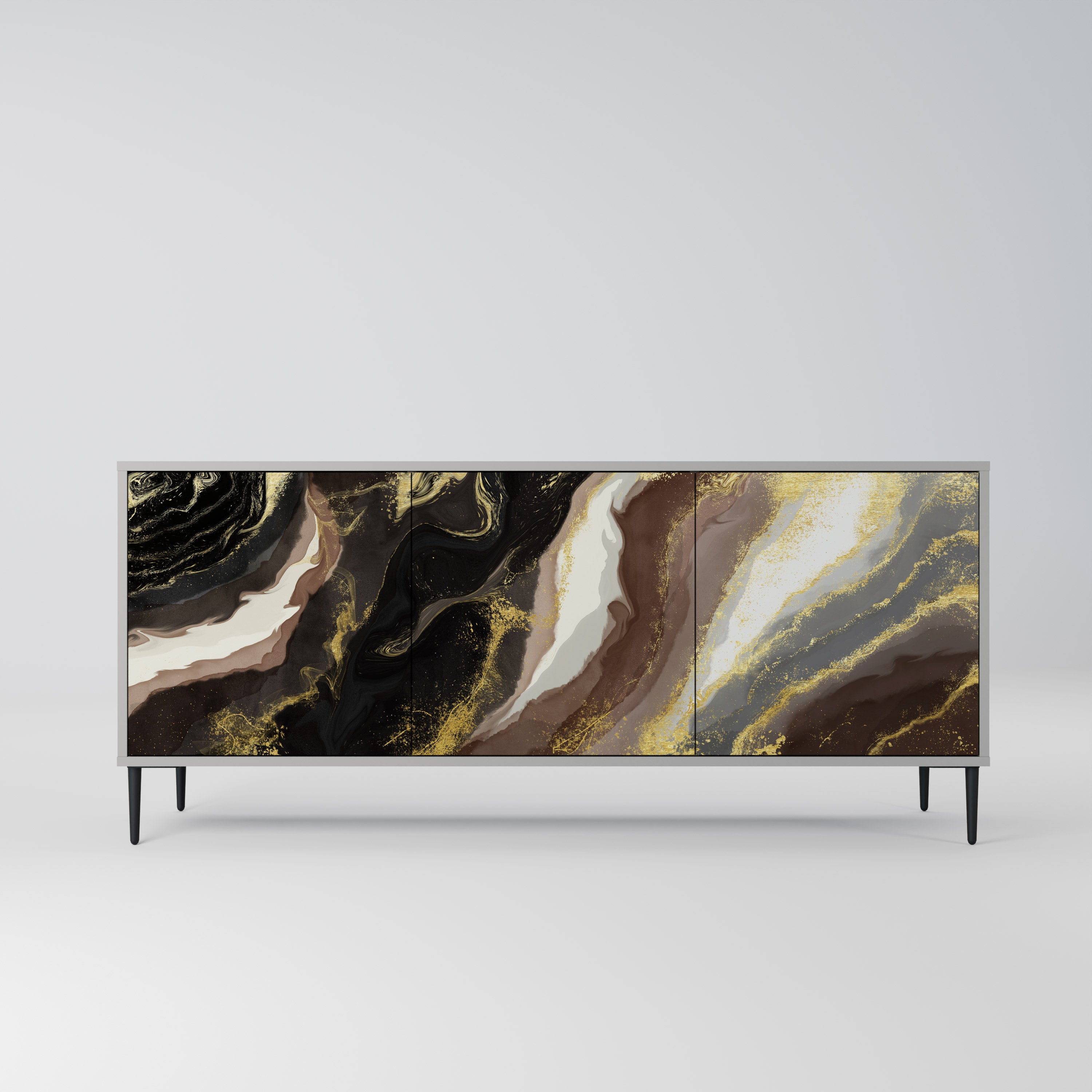 GOLD DUST Komoda 3-drzwiowa korpus Szary