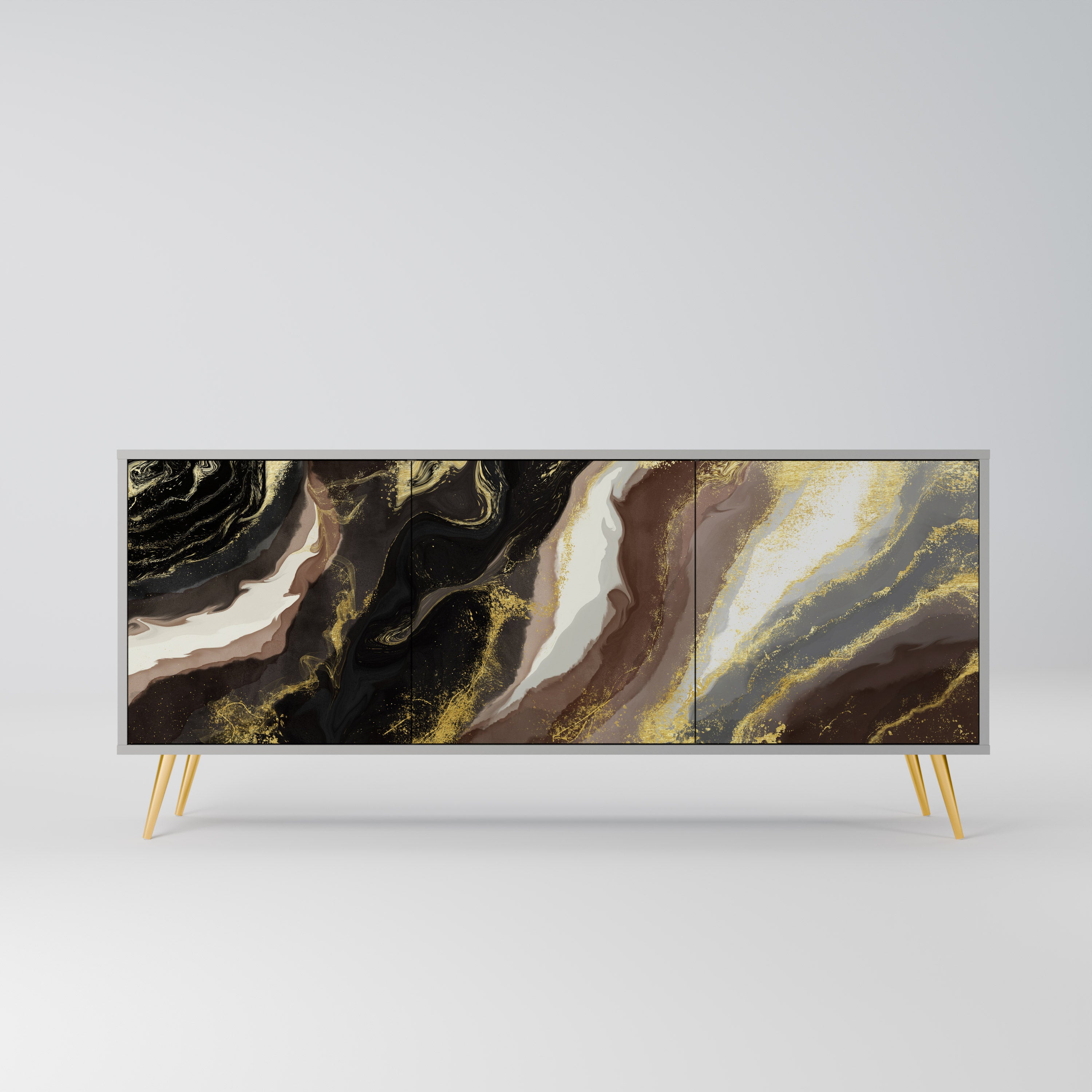 GOLD DUST Komoda 3-drzwiowa korpus Szary