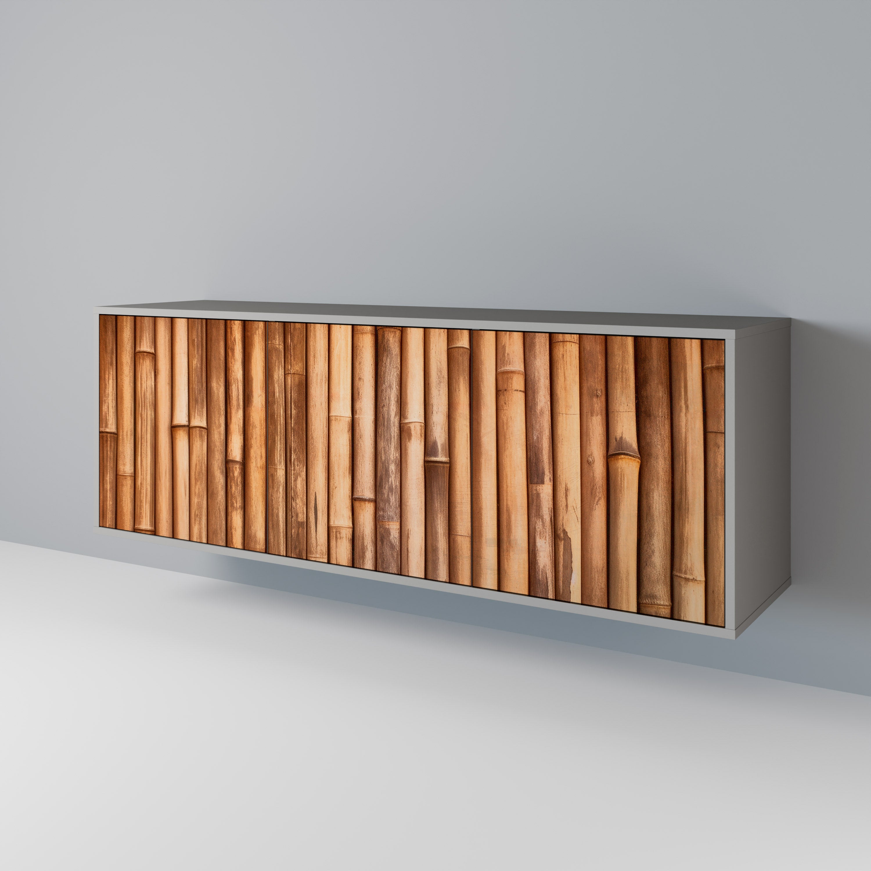 NATURAL WOOD Komoda 3-drzwiowa korpus Szary