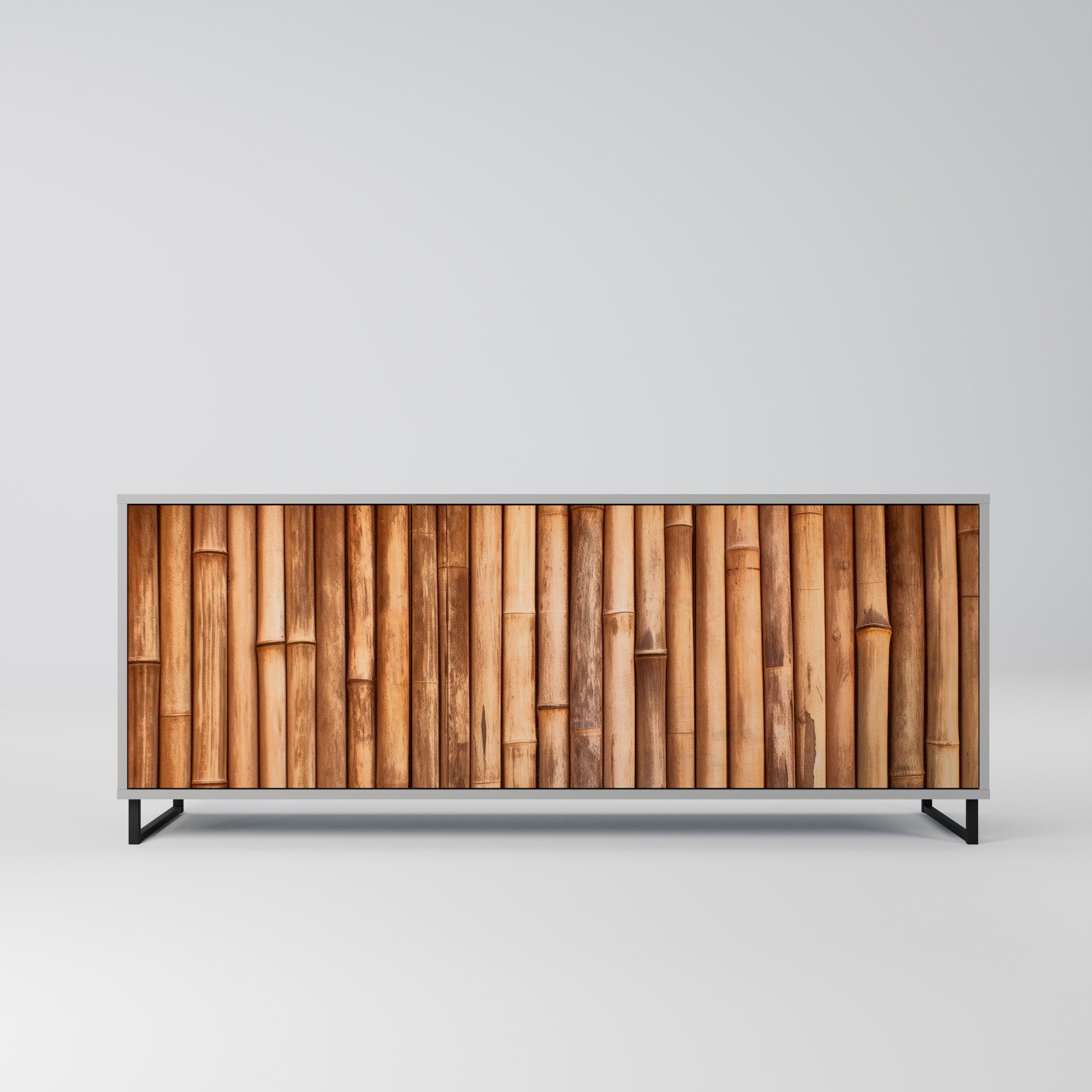 NATURAL WOOD Komoda 3-drzwiowa korpus Szary
