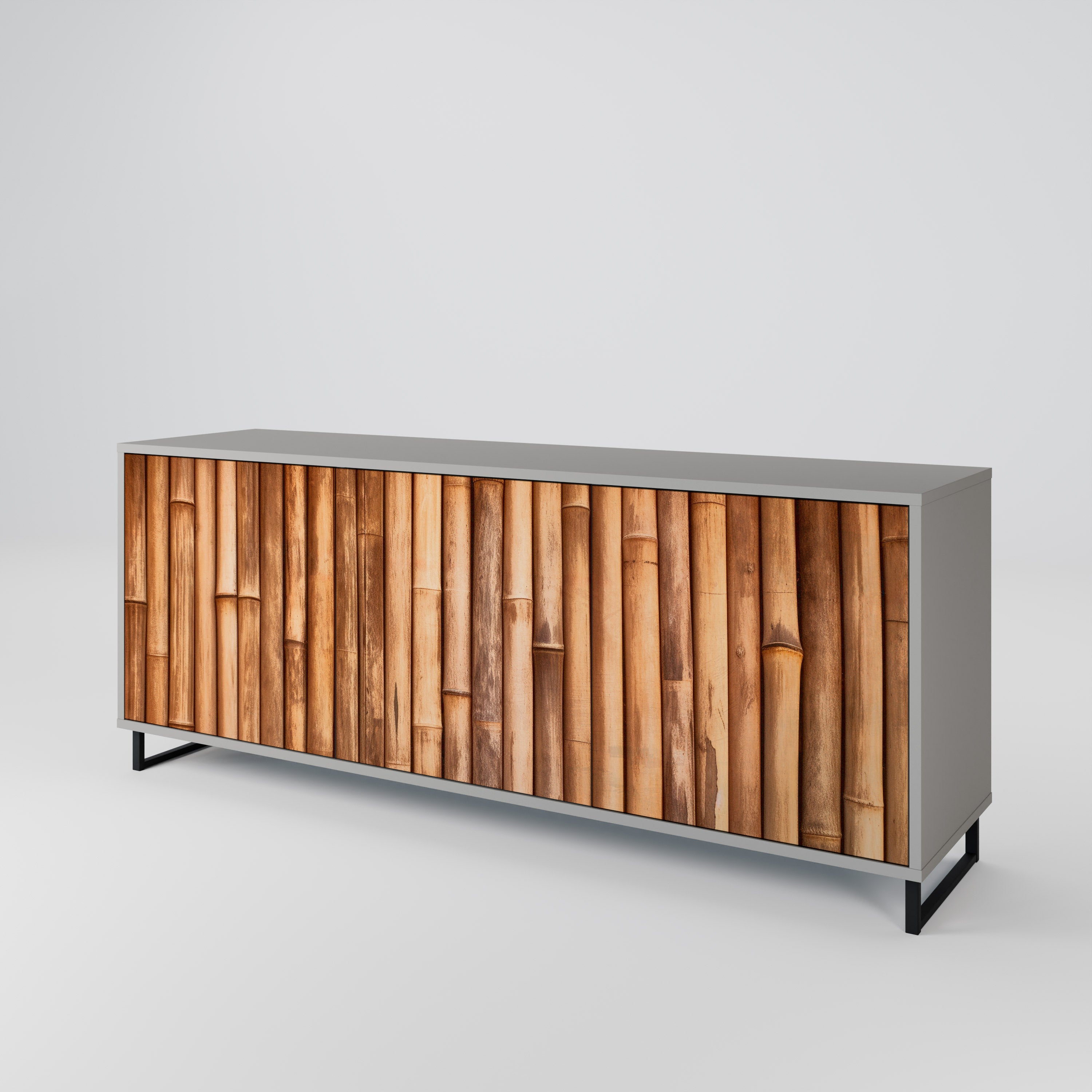 NATURAL WOOD Komoda 3-drzwiowa korpus Szary