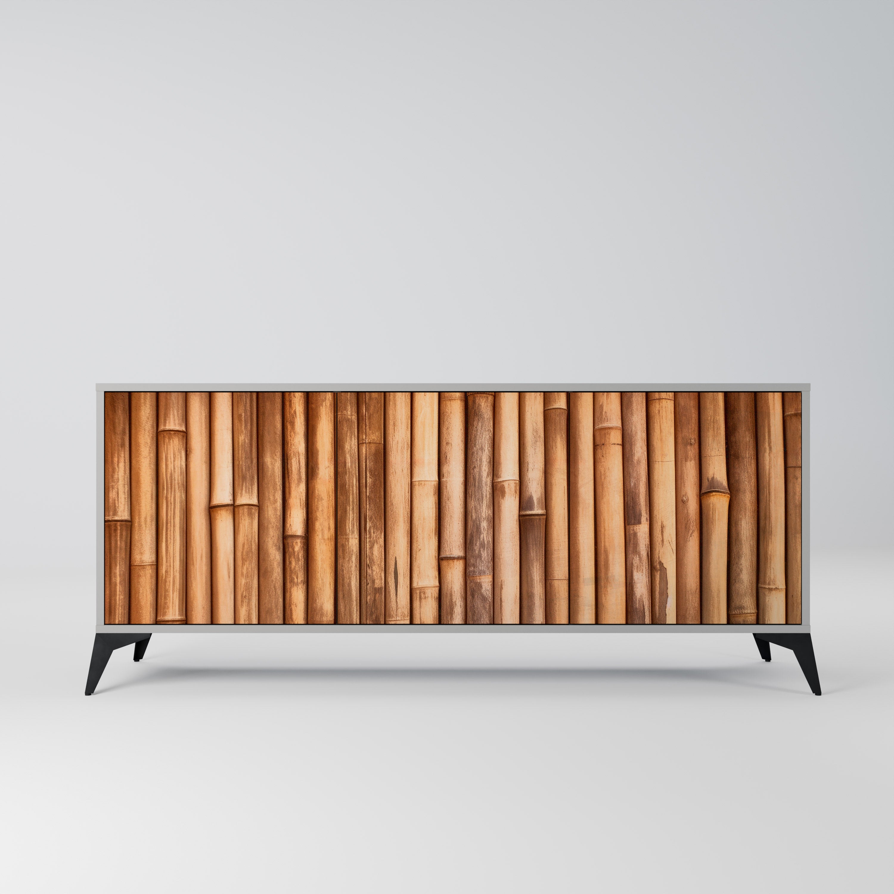 NATURAL WOOD Komoda 3-drzwiowa korpus Szary