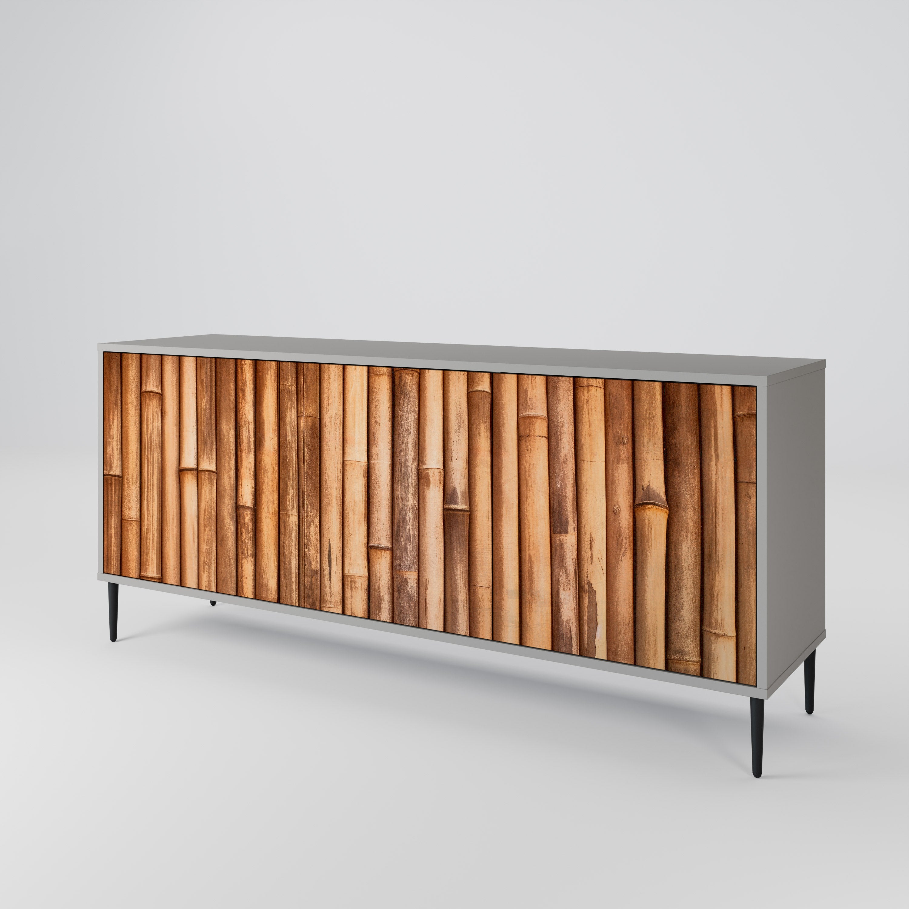 NATURAL WOOD Komoda 3-drzwiowa korpus Szary