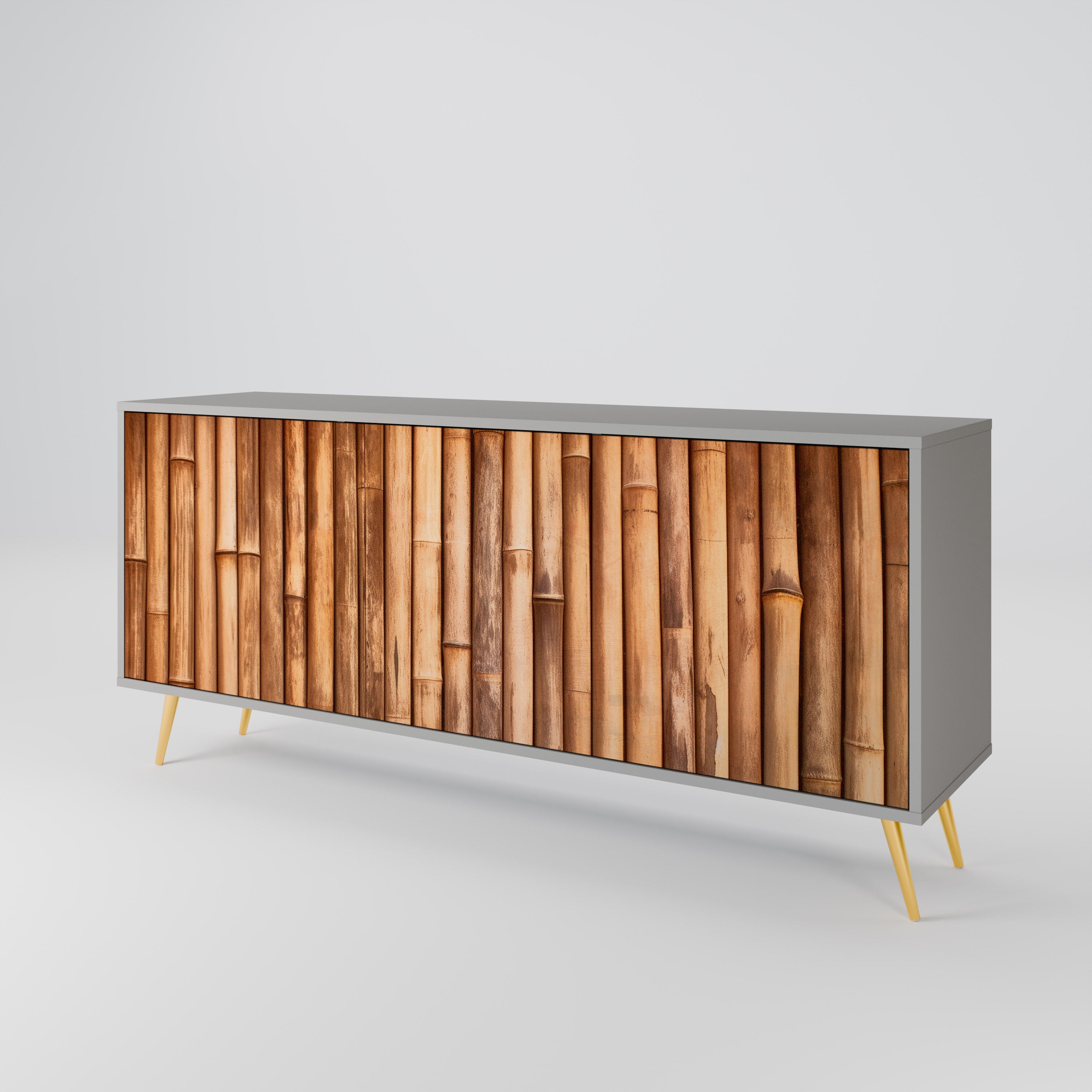 NATURAL WOOD Komoda 3-drzwiowa korpus Szary