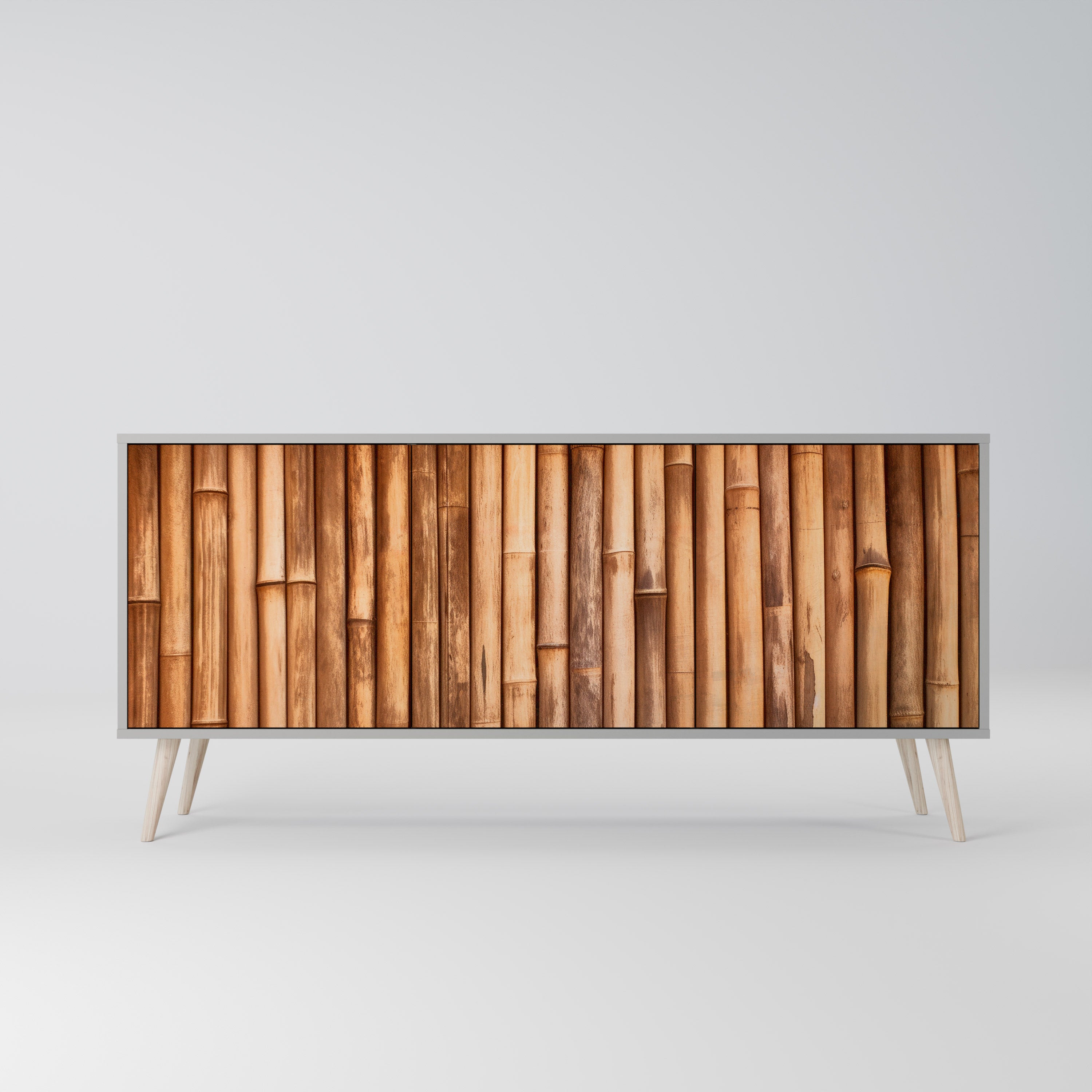 NATURAL WOOD Komoda 3-drzwiowa korpus Szary