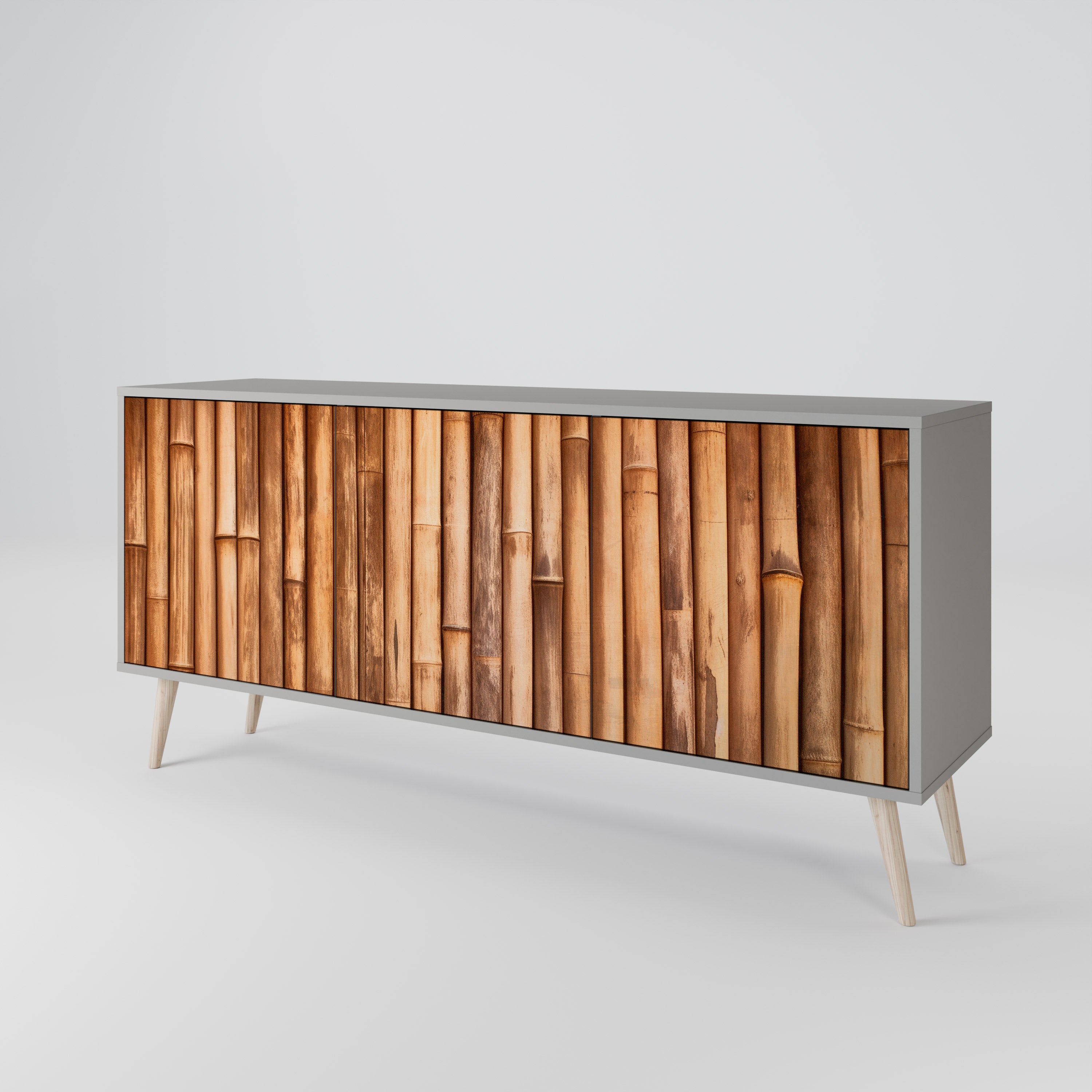 NATURAL WOOD Komoda 3-drzwiowa korpus Szary