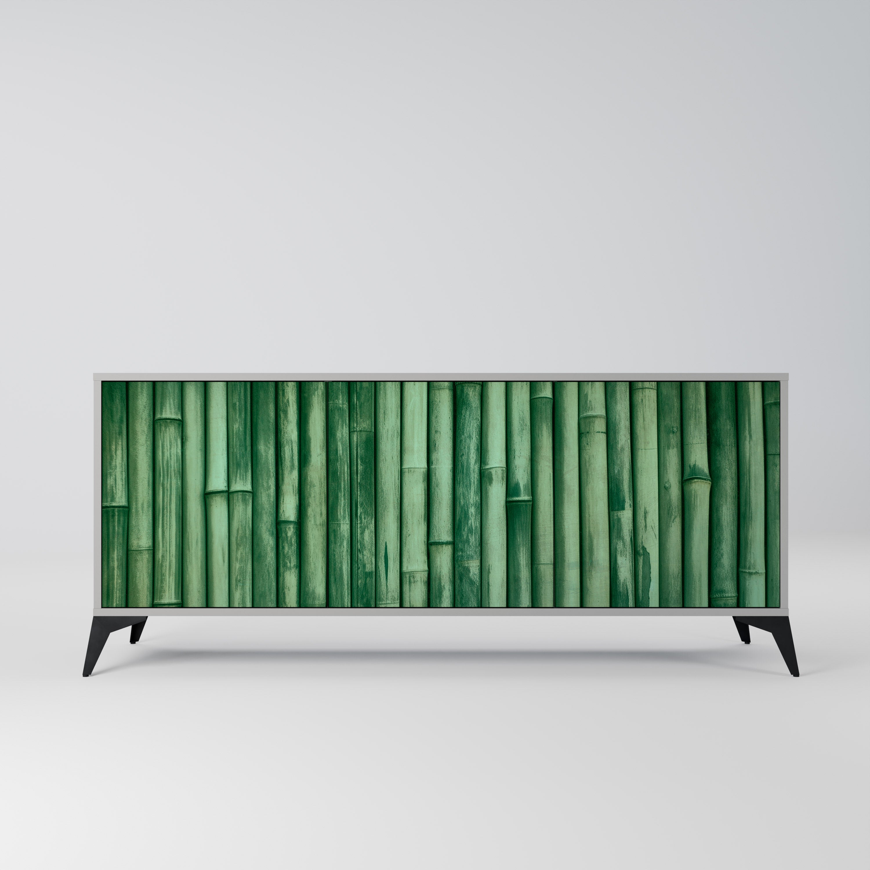 NATURAL GREEN Komoda 3-drzwiowa korpus Szary