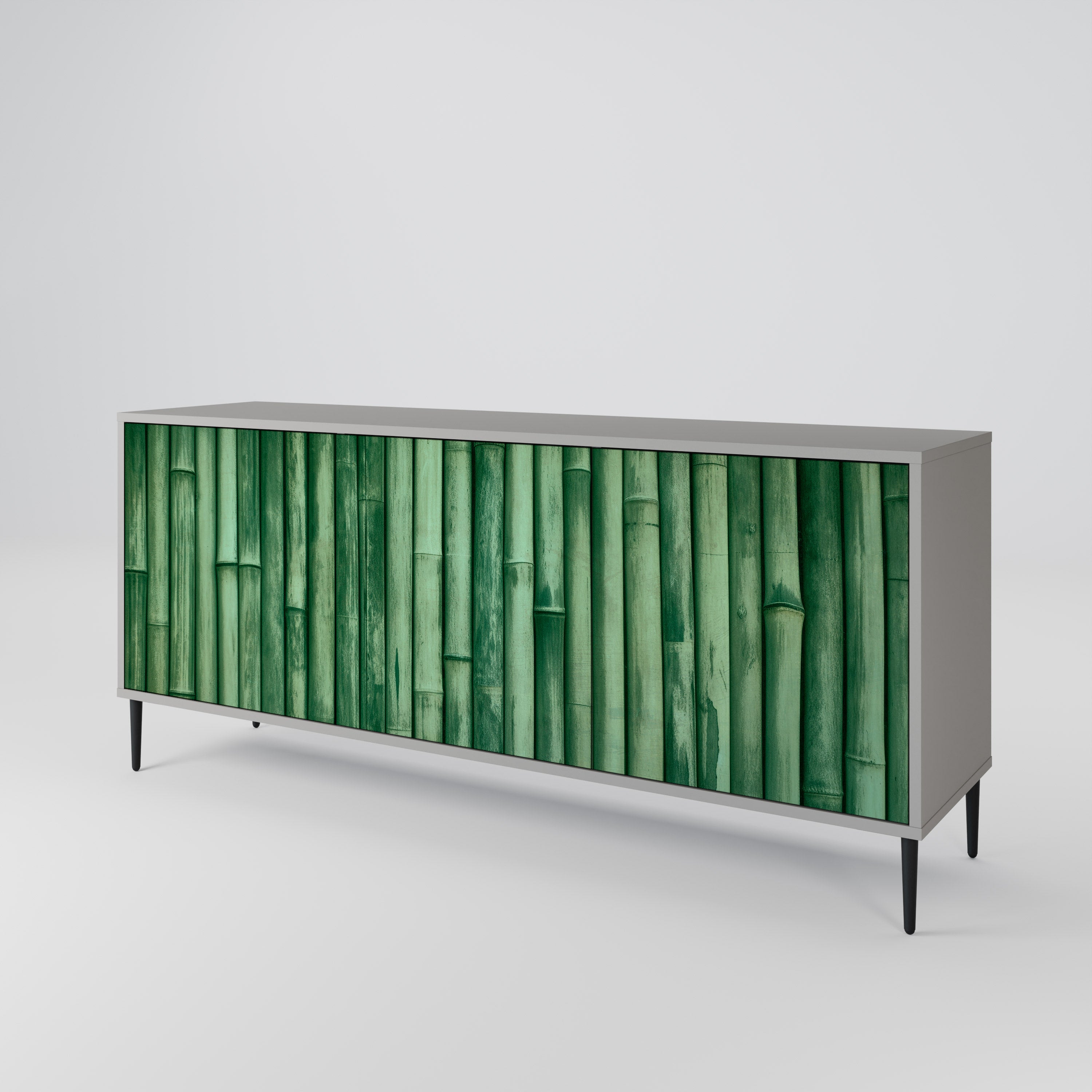 NATURAL GREEN Komoda 3-drzwiowa korpus Szary