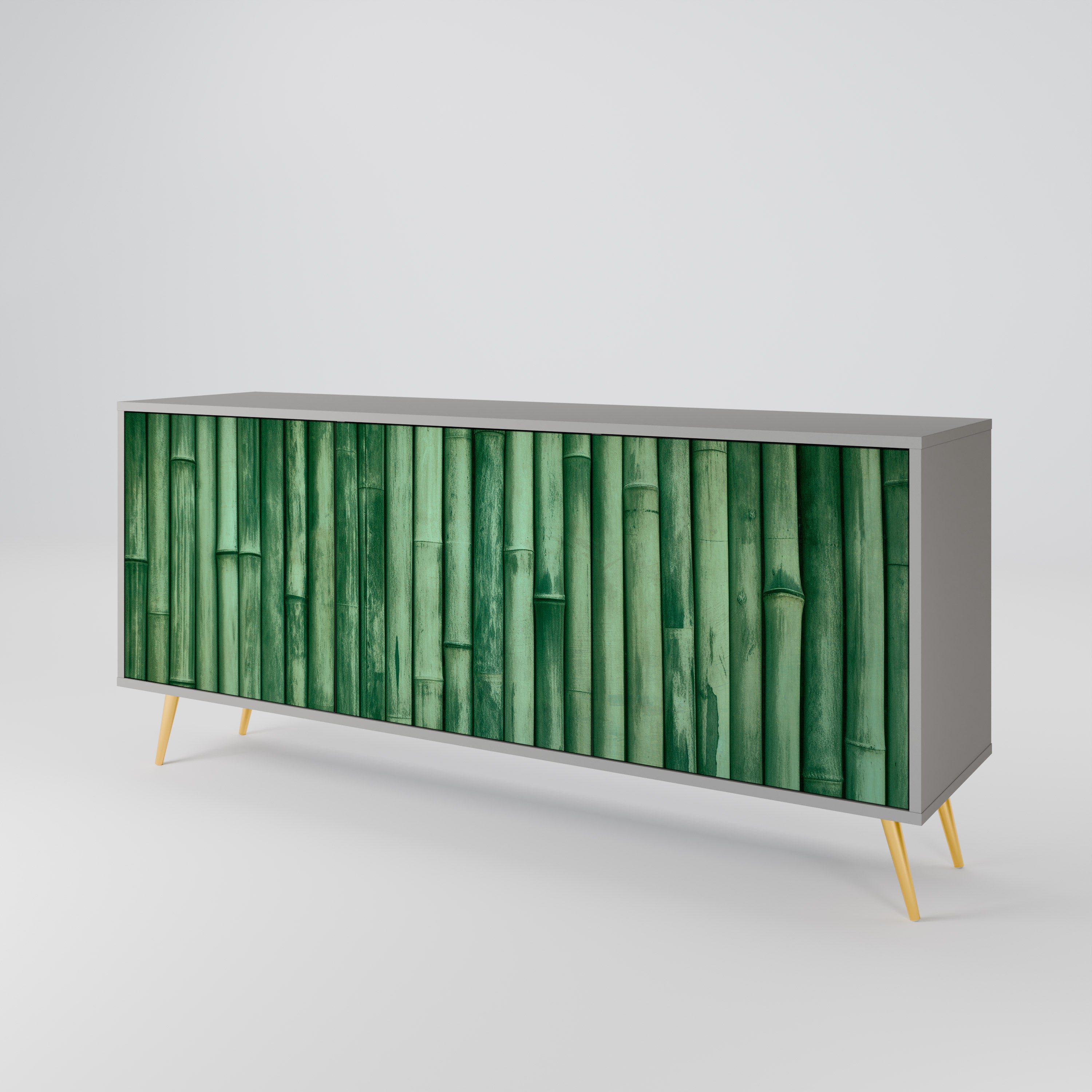 NATURAL GREEN Komoda 3-drzwiowa korpus Szary