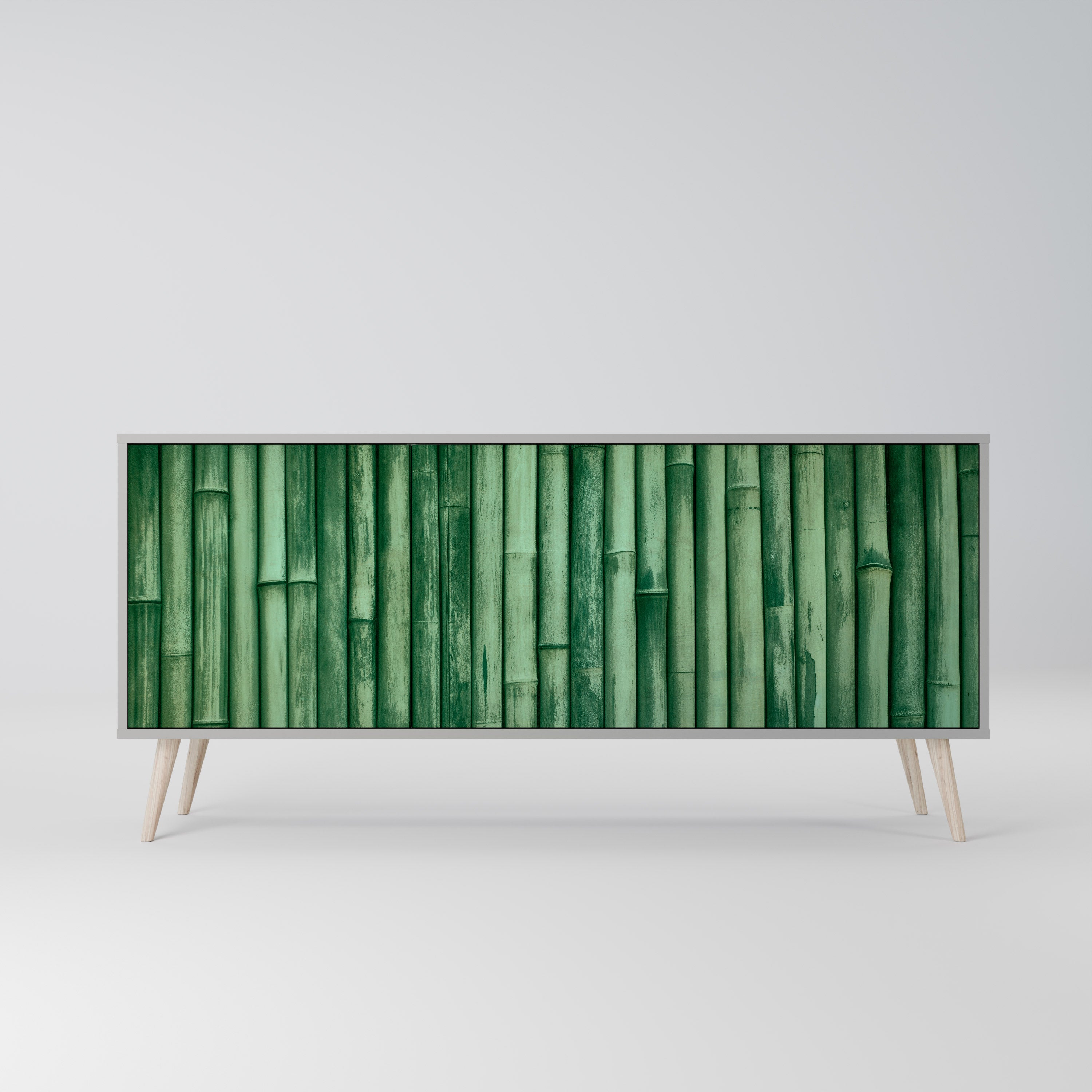 NATURAL GREEN Komoda 3-drzwiowa korpus Szary