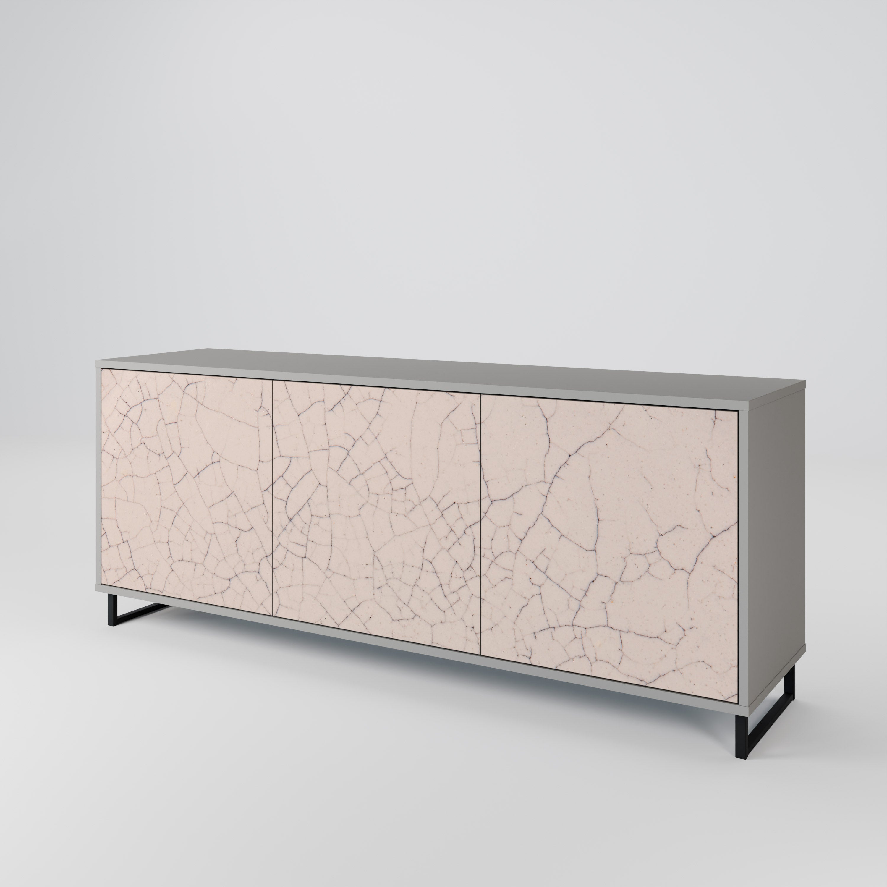 CERAMIC TEXTURE Komoda 3-drzwiowa korpus Szary