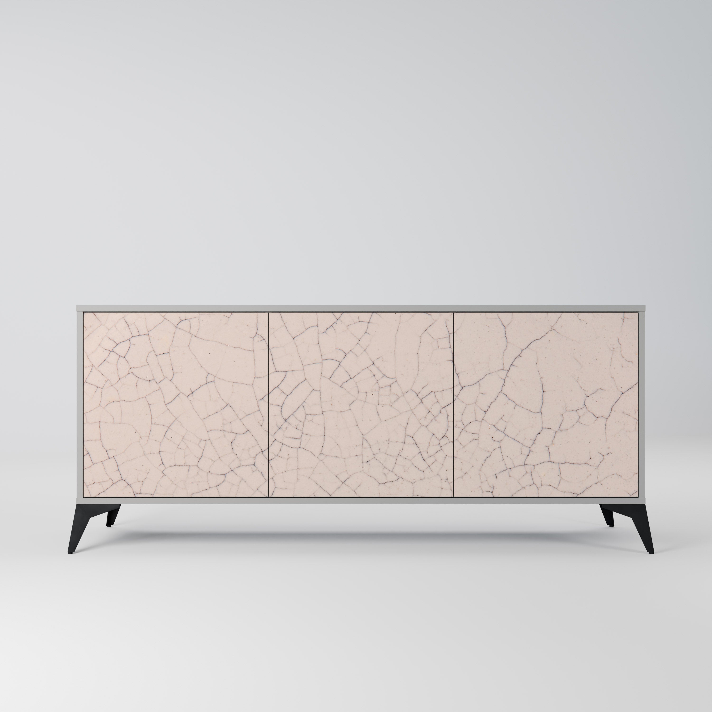 CERAMIC TEXTURE Komoda 3-drzwiowa korpus Szary
