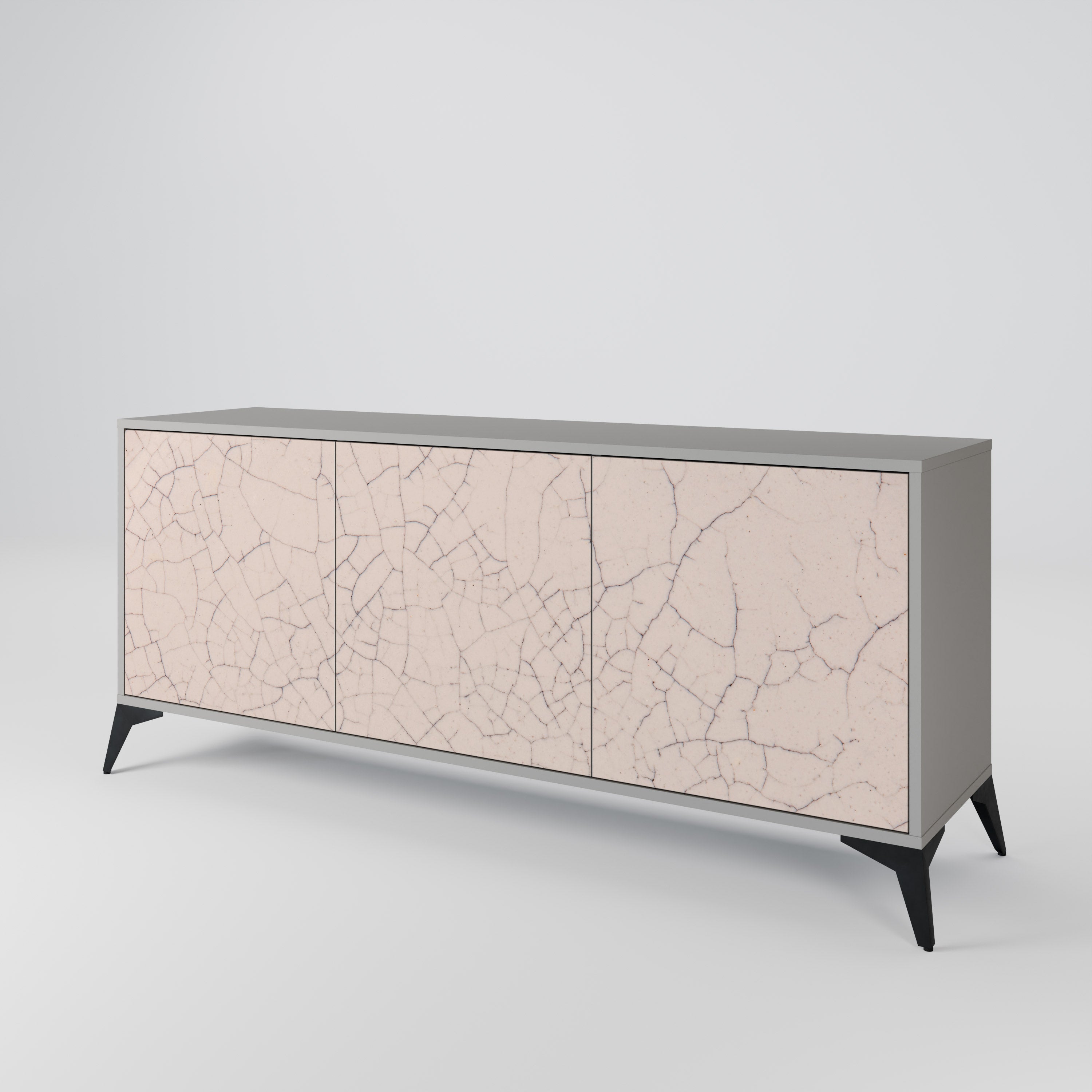 CERAMIC TEXTURE Komoda 3-drzwiowa korpus Szary