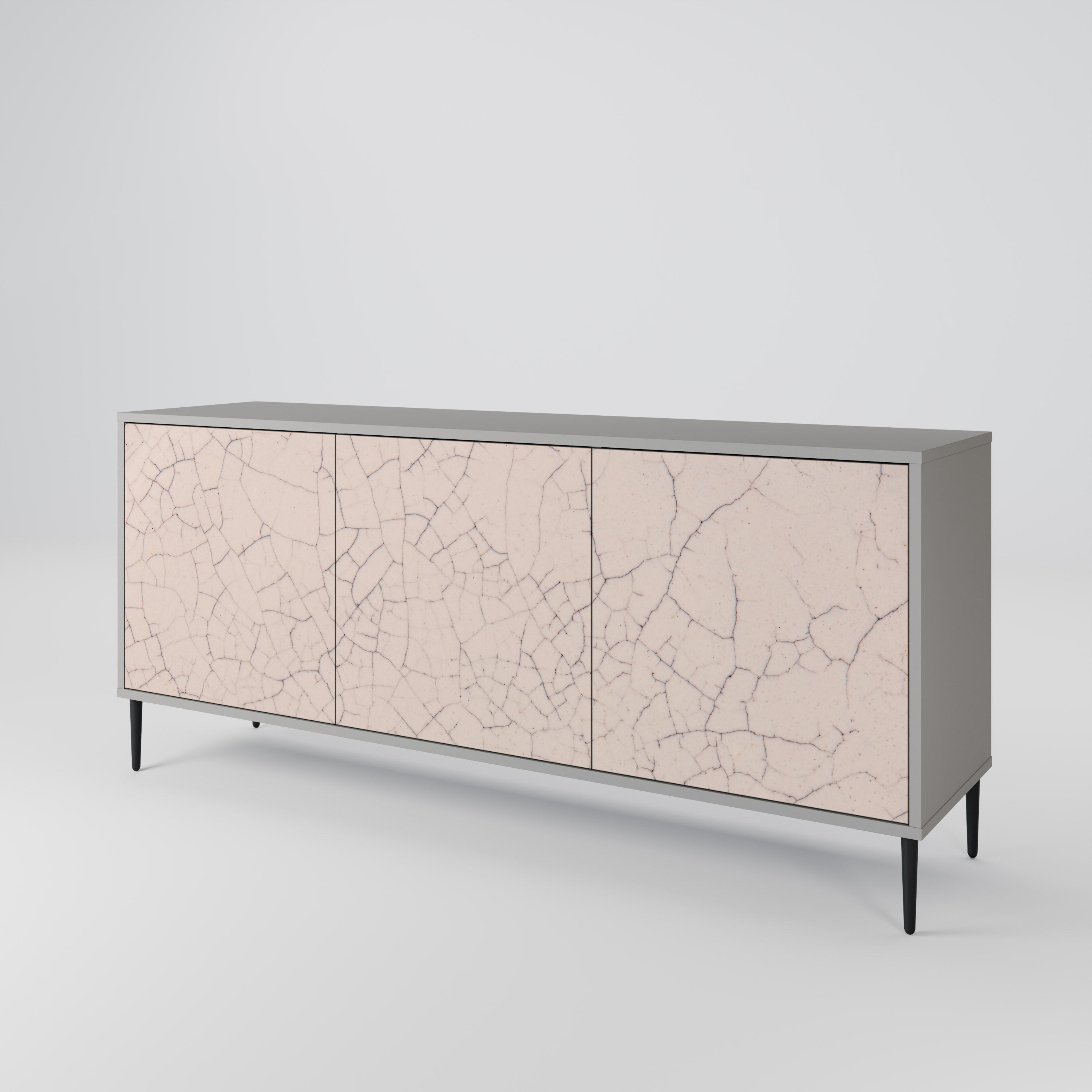 CERAMIC TEXTURE Komoda 3-drzwiowa korpus Szary