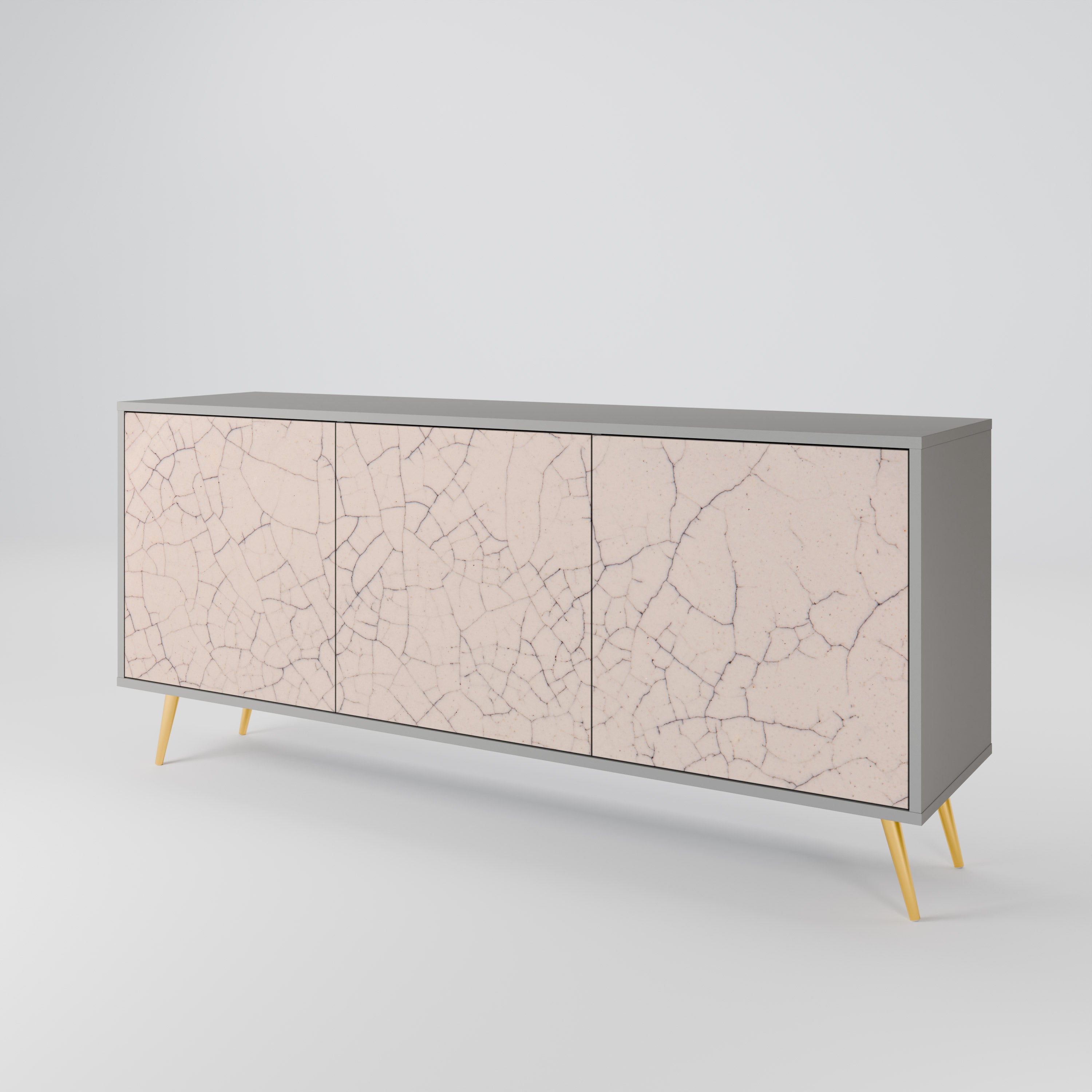 CERAMIC TEXTURE Komoda 3-drzwiowa korpus Szary